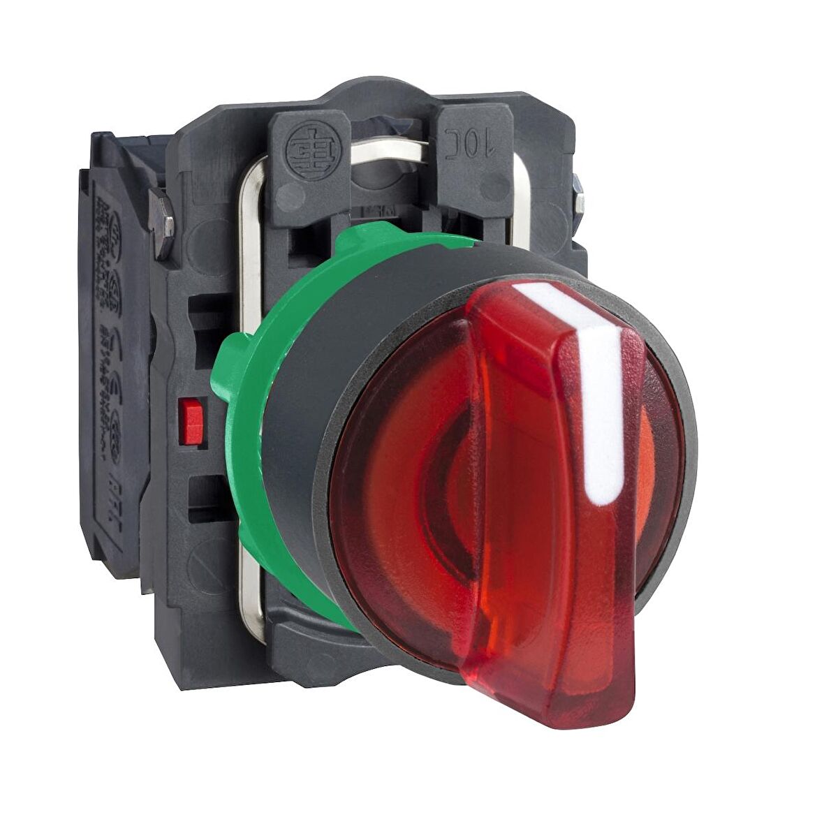 XB5AK134B5 Kırmızı eksiksiz ışıklı mandal buton Ø22 3 konumlu sabit 1NA 1NK 24V