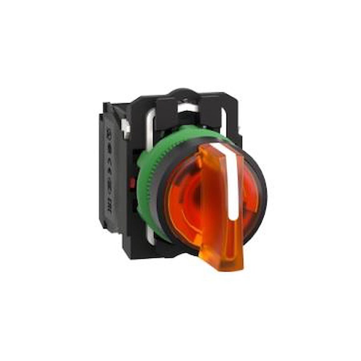 XB5AK135B5, turuncu eksiksiz ışıklı mandal buton Ø22 3 konumlu sabit 1NA+1NK 24V