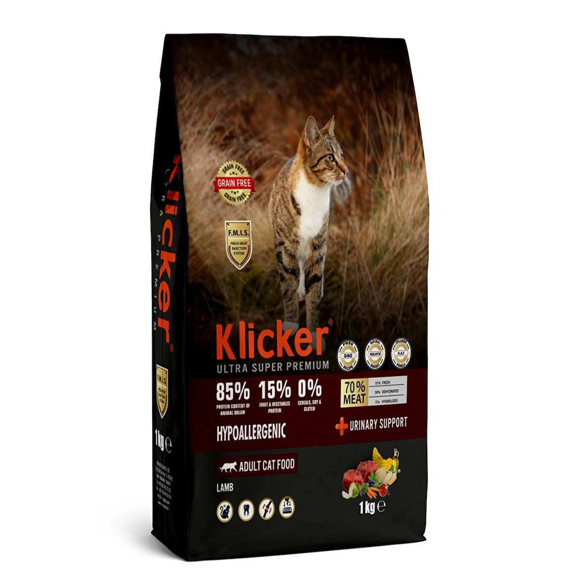 KLICKER YETİŞKİN KEDİ KURU MAMASI HYPOALLERGENIC KUZULU