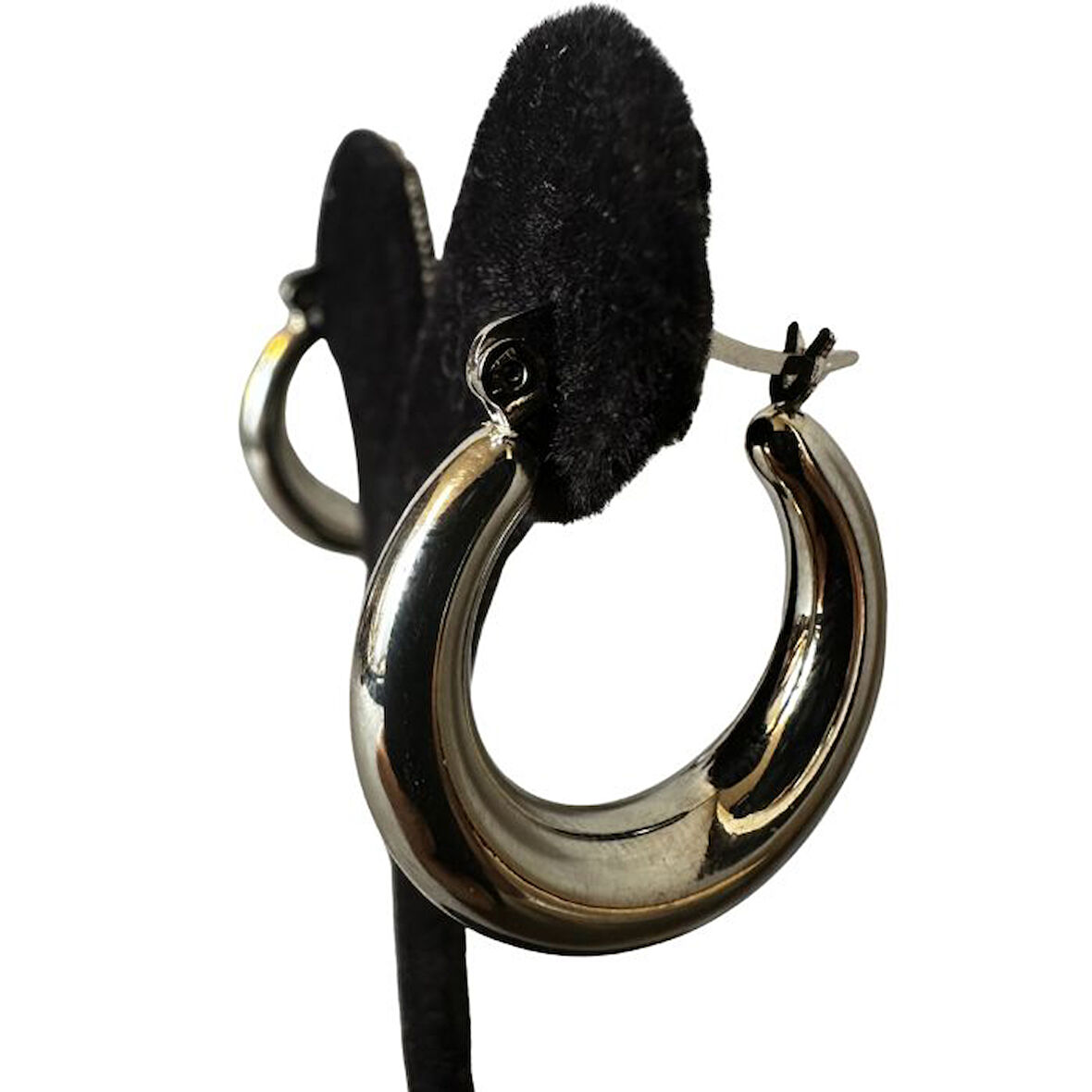 Uretti - İREM 3914 8388 Gümüş Renk Modern Halka Küpe