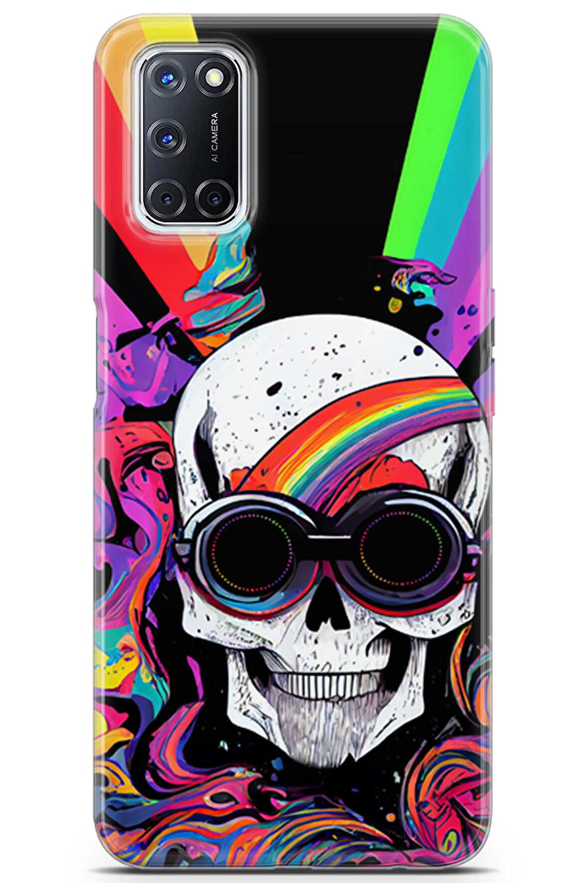Oppo A52 uyumlu Renkler 5 Lüks Acid Kurukafa