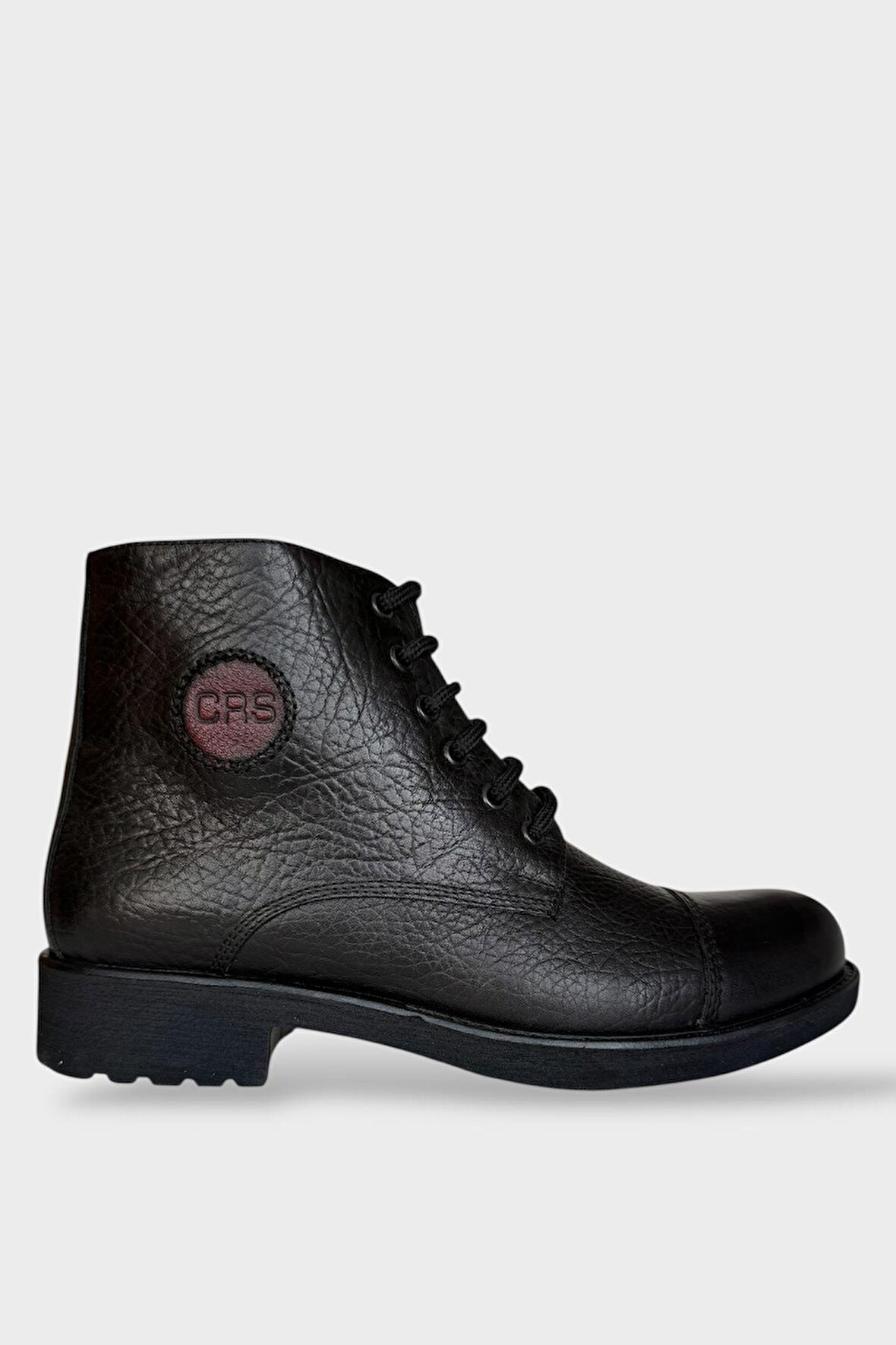 Hakiki Deri Kaydırmaz Kauçuk Taban Fermuarlı Erkek Bot SİYAH