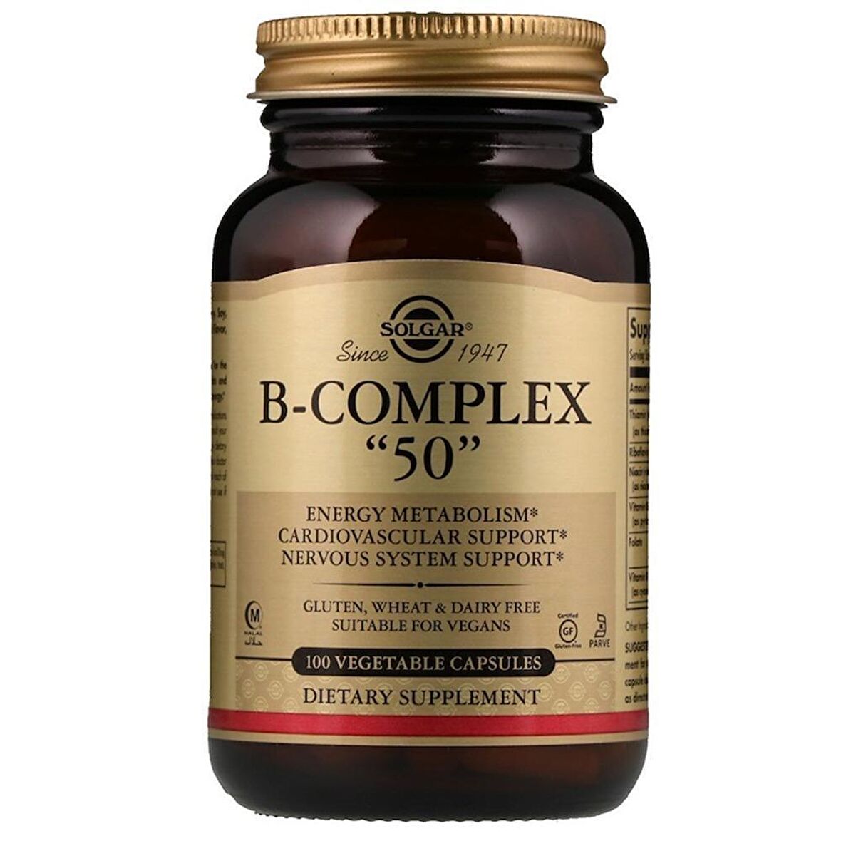 Solgar Vitamin B-Complex 50 100 Kapsül