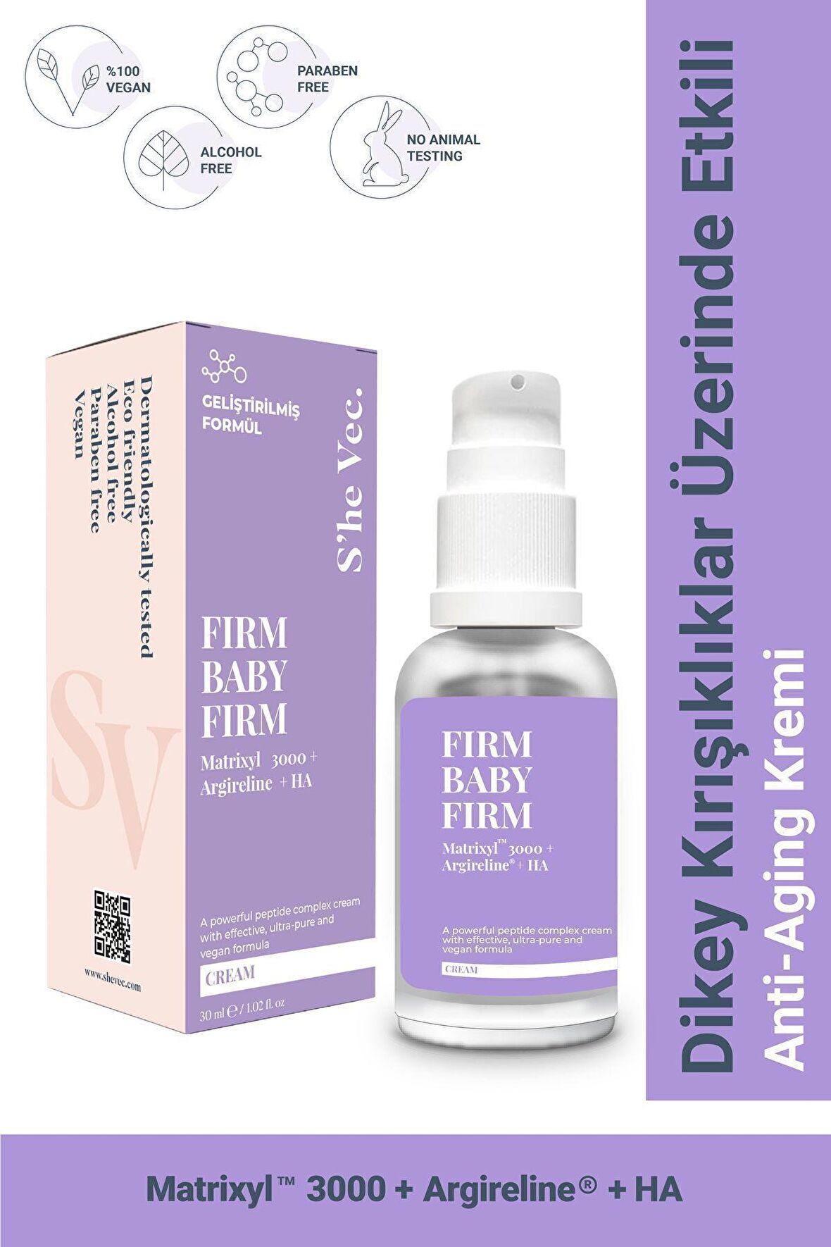 FIRM BABY FIRM - Yaşlanma ve Kırışıklık Karşıtı Onarıcı Bakım Kremi | Peptit Kompleksi 30ml