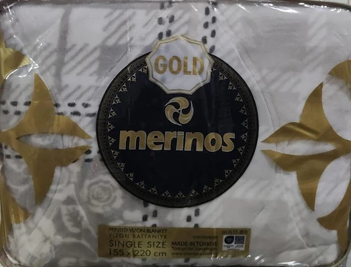 Merinos Gold 2 Kg Tek Kişilik Battaniye 155x220 Pembe Gri Rengi