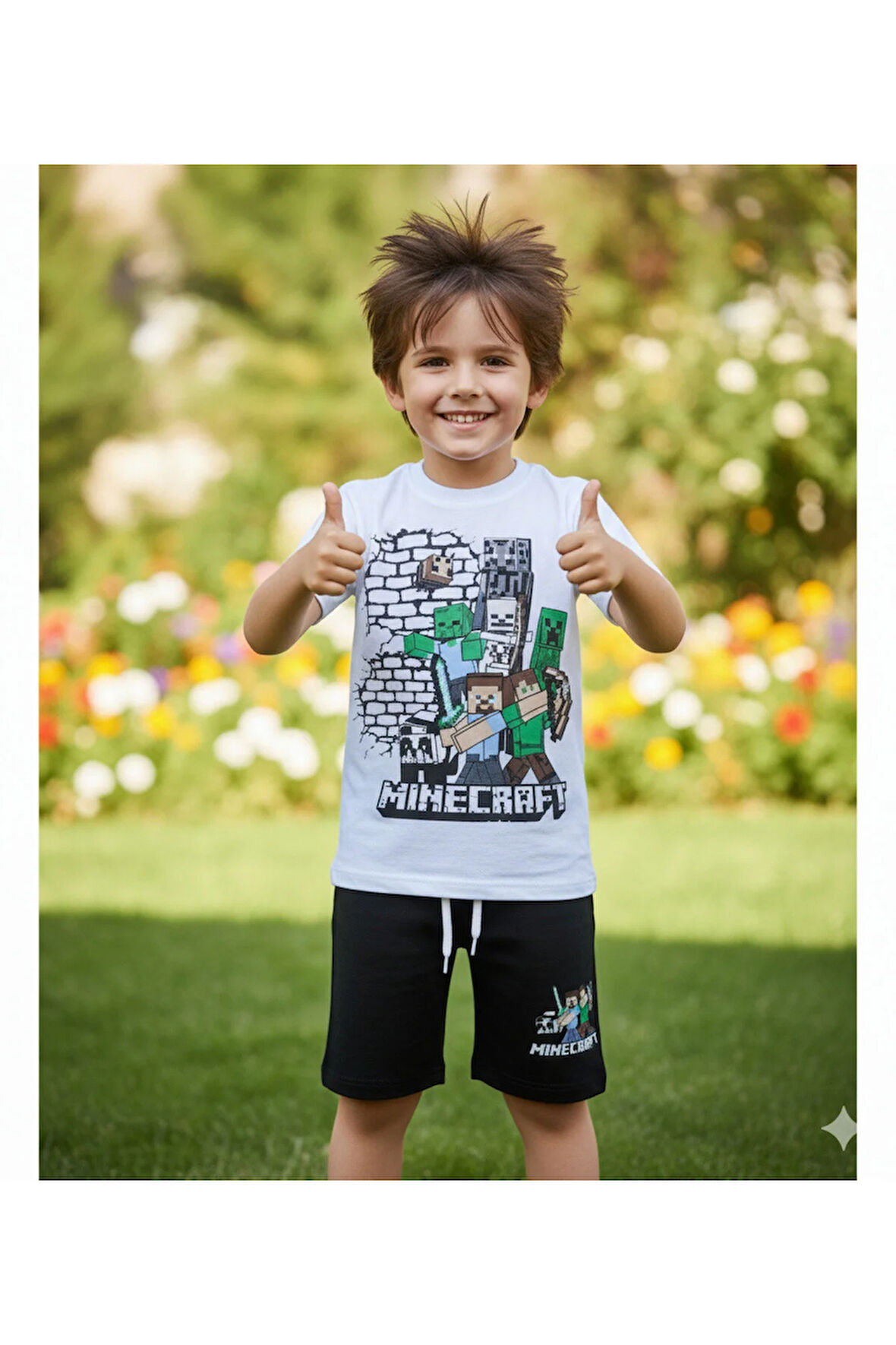 Erkek Çocuk Şortlu Takım, Minecraft