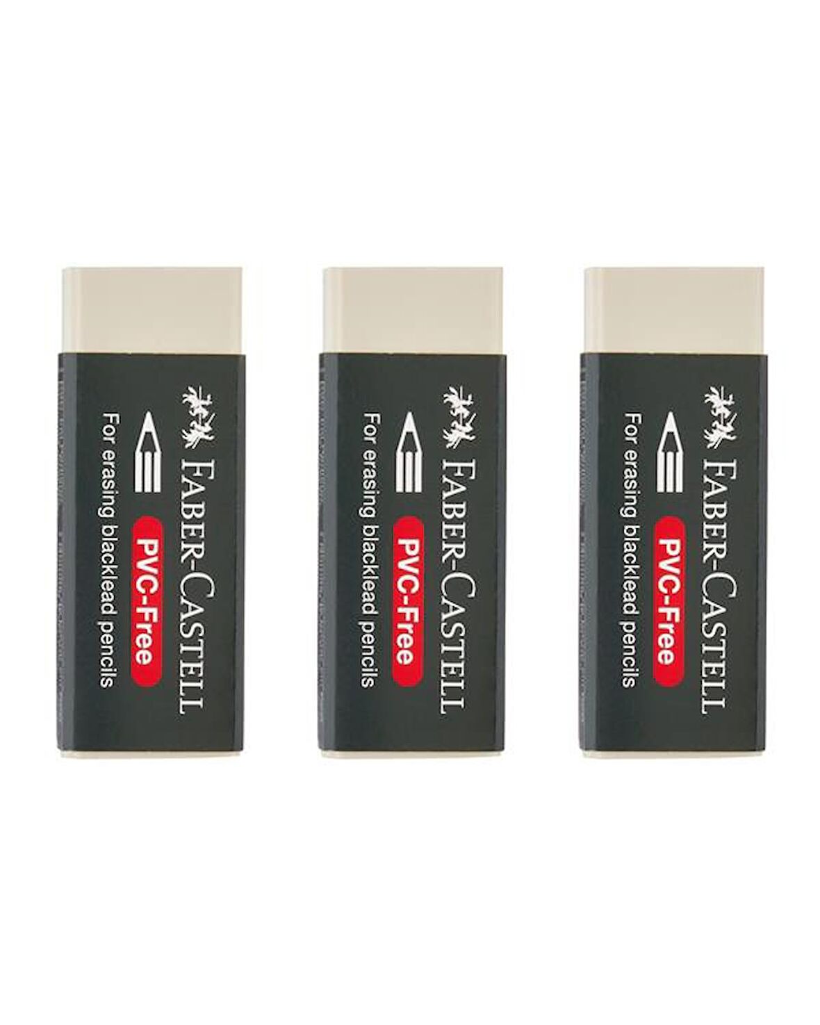 Faber Castel Büyük Silgi Beyaz PVC Free 3 lü 188539