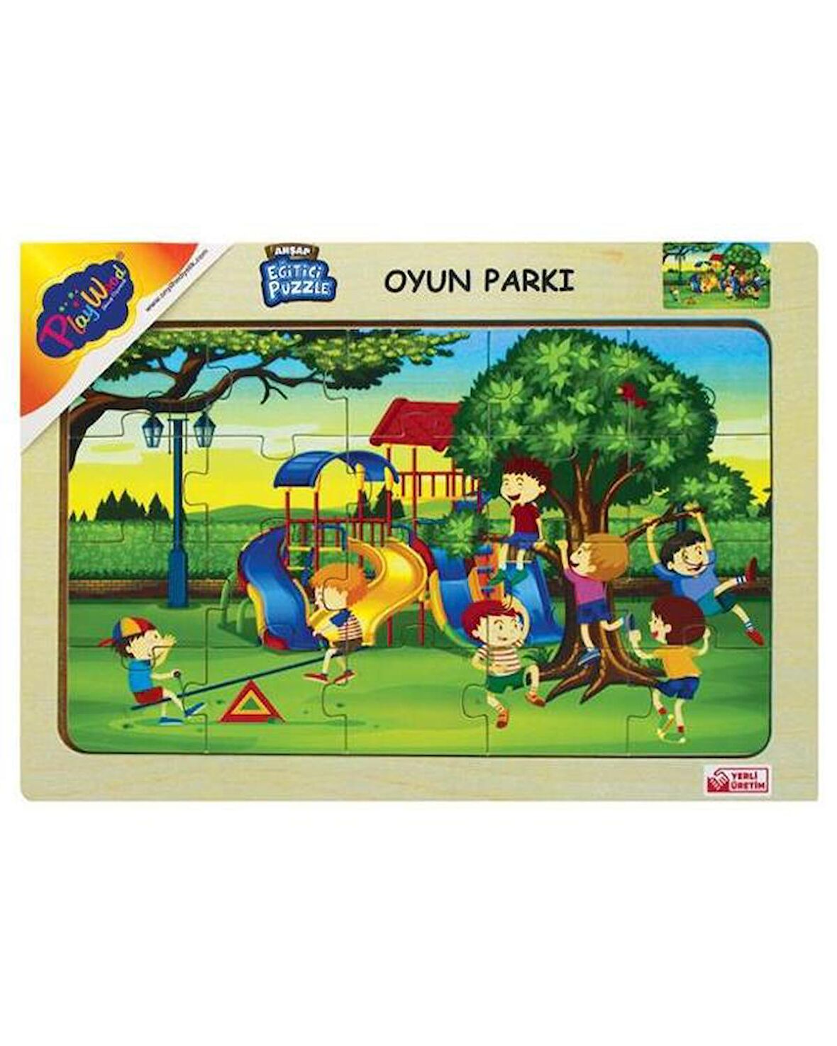 Playwood Ahşap Eğitici Puzzle Oyun Parkı Ony-177