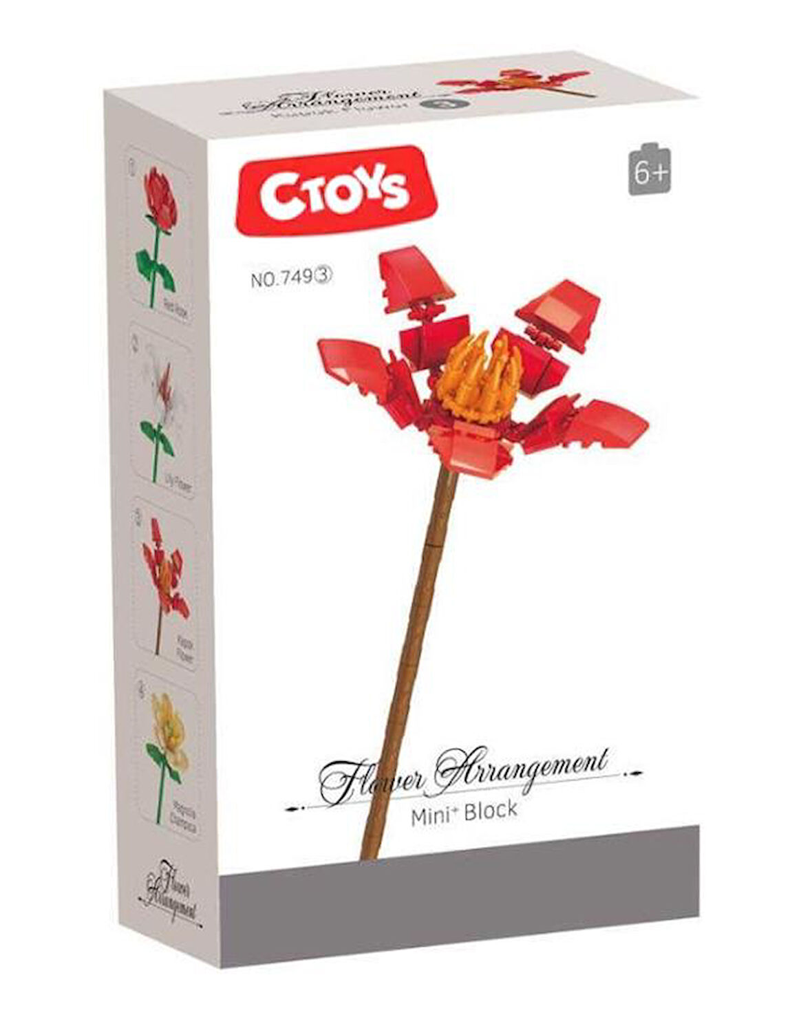 Ctoys Flower Arrangement Mini Blok Kapok Flower