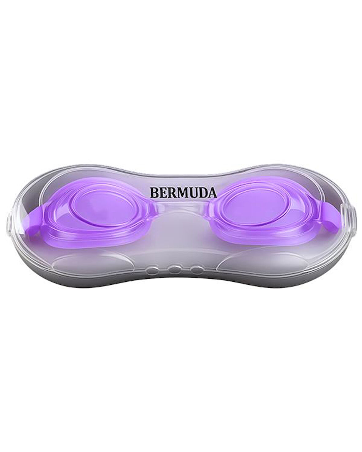 Bermuda Yüzücü Gözlükleri Esnek Burun Mor XH3000