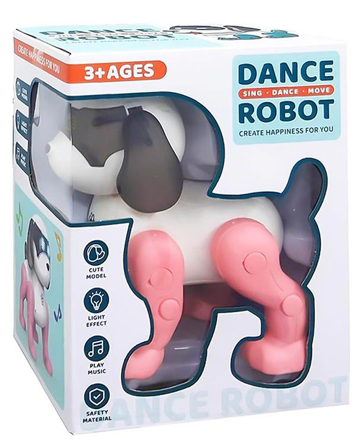 Ctoy Işıklı Sesli Dans Eden Robot Köpek Pembe 1112