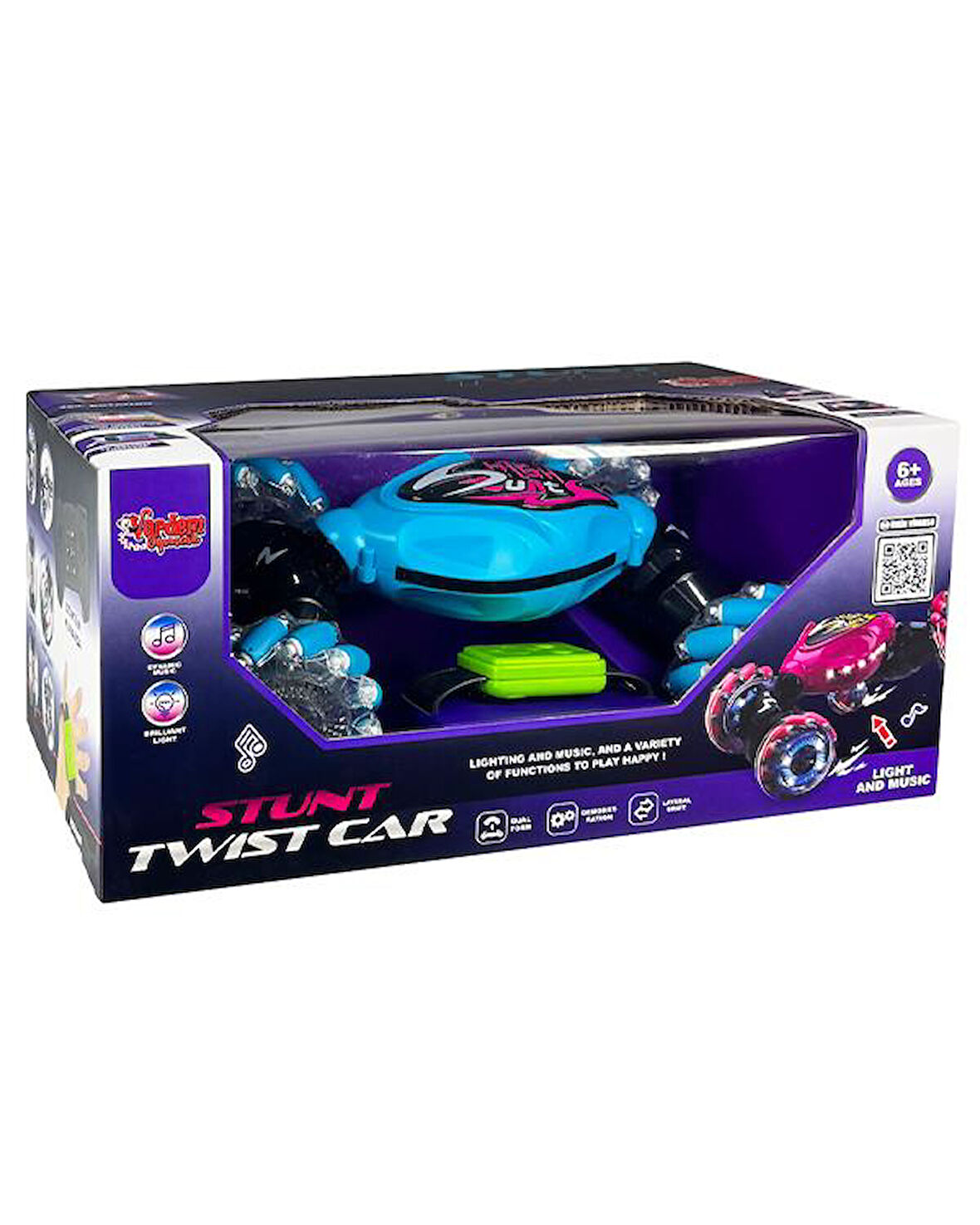 Vardem Uzaktan Kumandalı Full Fonksiyon Bilekten Kontrol Akrobatik Twist Araba Turkuaz HG428