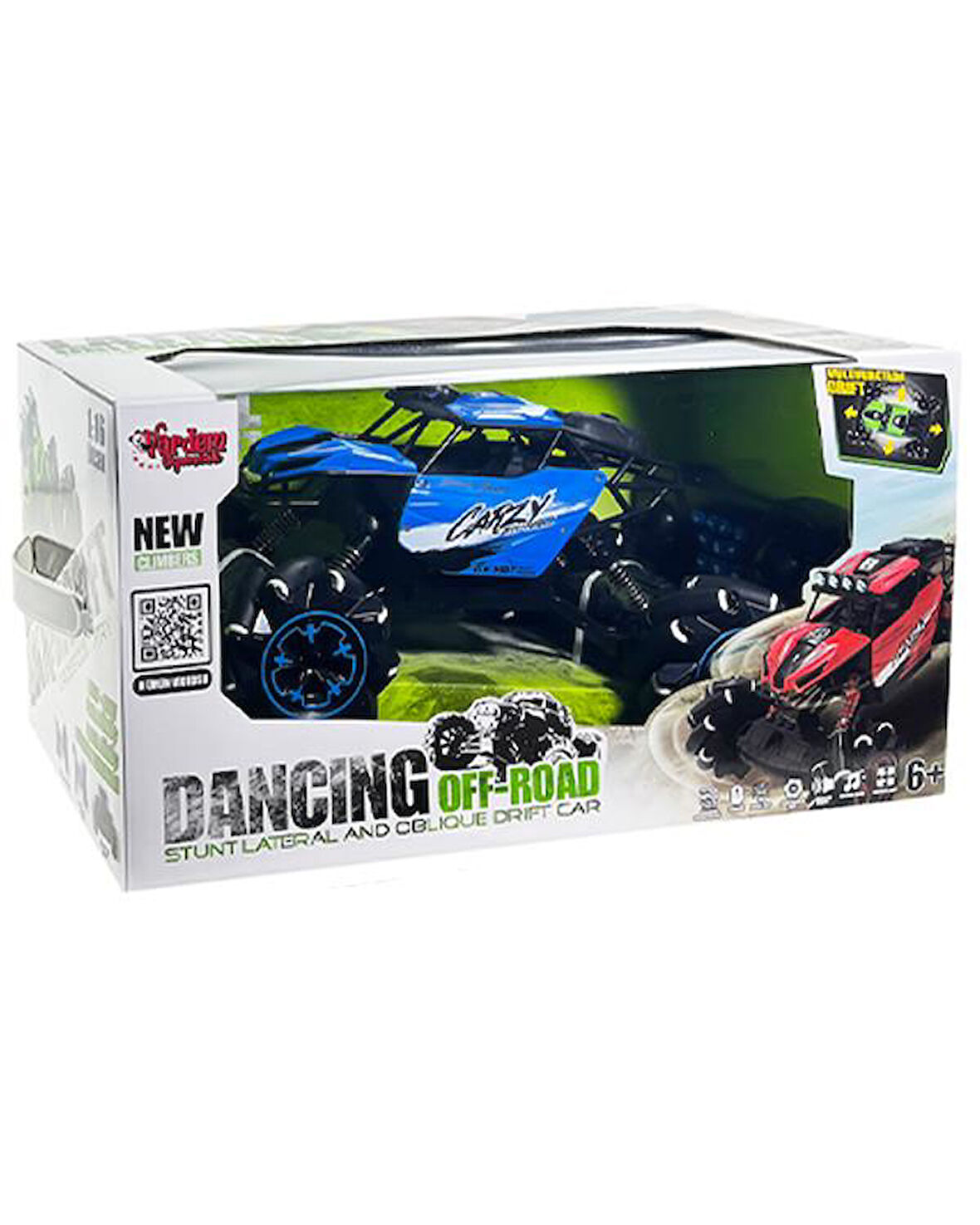 Vardem Uzaktan Kumandalı Full Fonksiyon Şarjlı 2.4GHz 1:16 Off Road Drift Arabası Mavi RQ2051