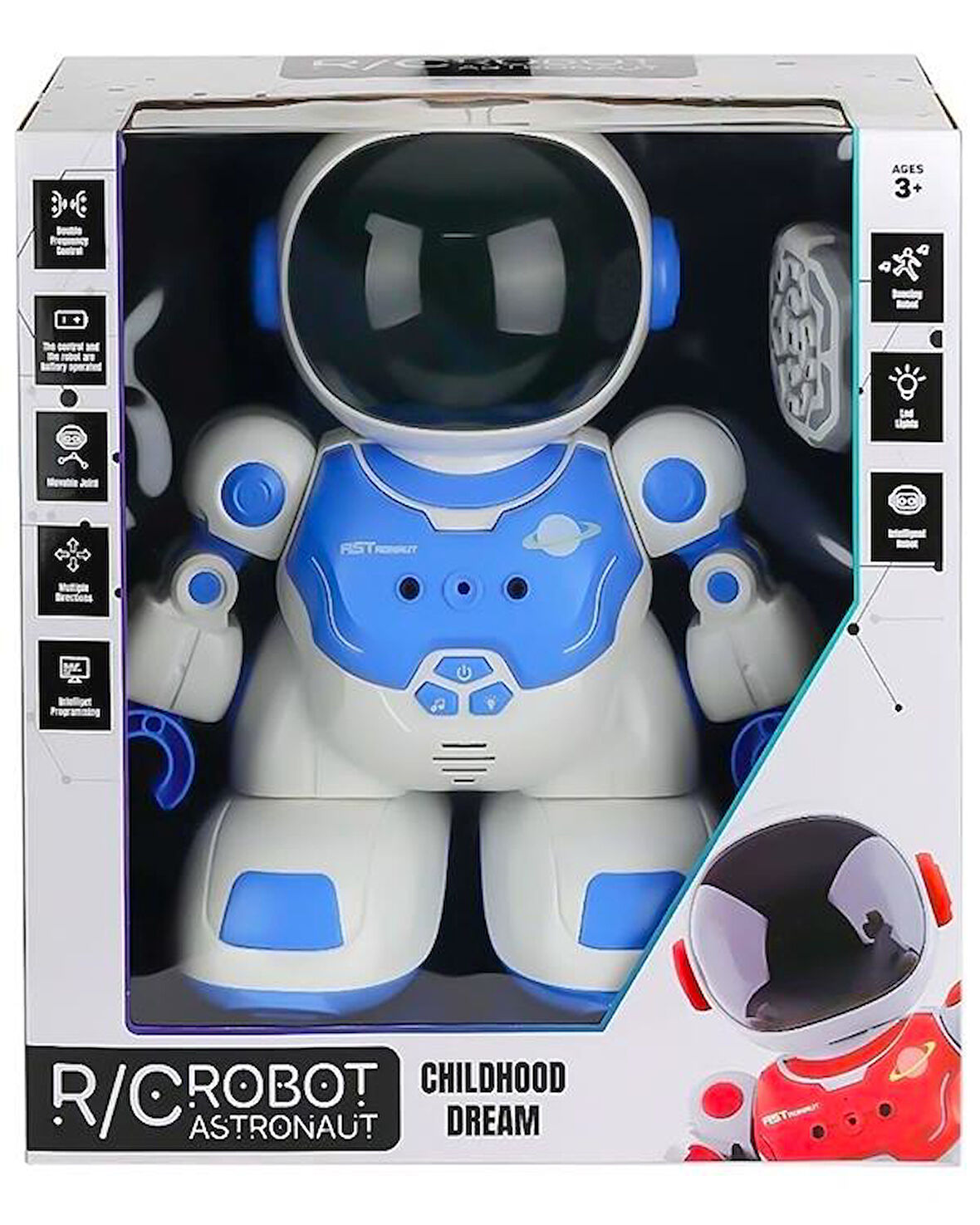Pasifik Toys Uzaktan Kumandalı Akıllı Astronot Robot Işıklı Sesli Mavi DB05