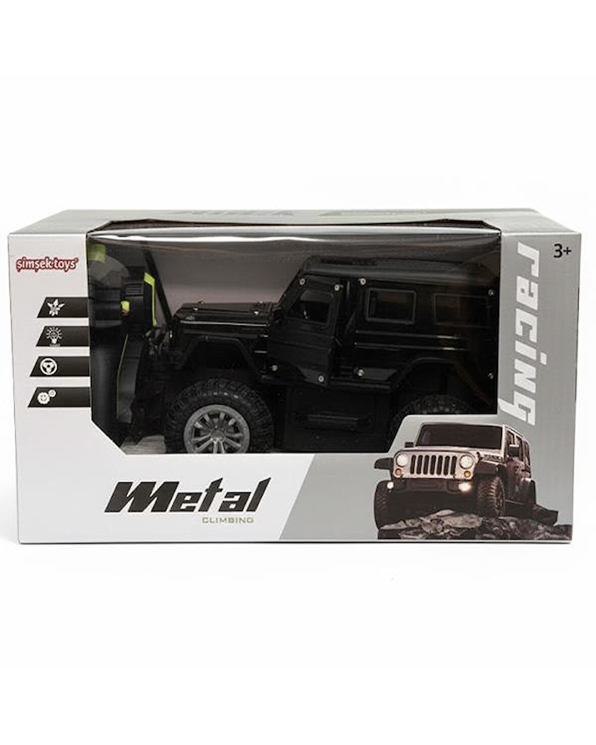 Şimşek Toys Uzaktan Kumandalı 1:20 Şarjlı Metal Off Road Işıklı Arazi Aracı Siyah 682