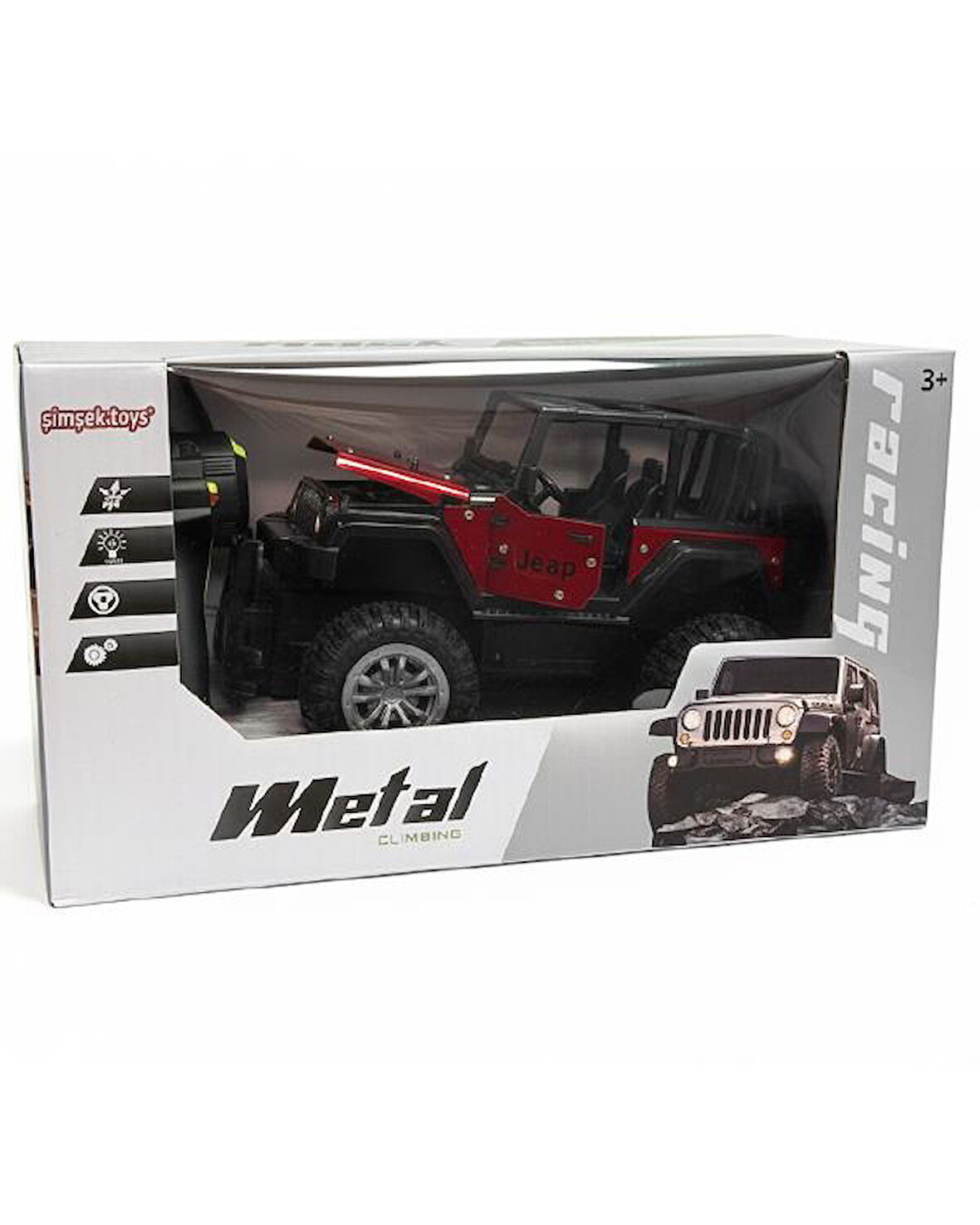 Şimşek Toys Uzaktan Kumandalı 1:20 Şarjlı Metal Off Road Işıklı Safari Aracı Kırmızı 690