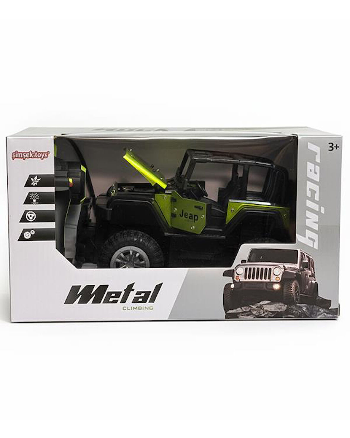 Şimşek Toys Uzaktan Kumandalı 1:20 Şarjlı Metal Off Road Işıklı Safari Aracı Yeşil 690