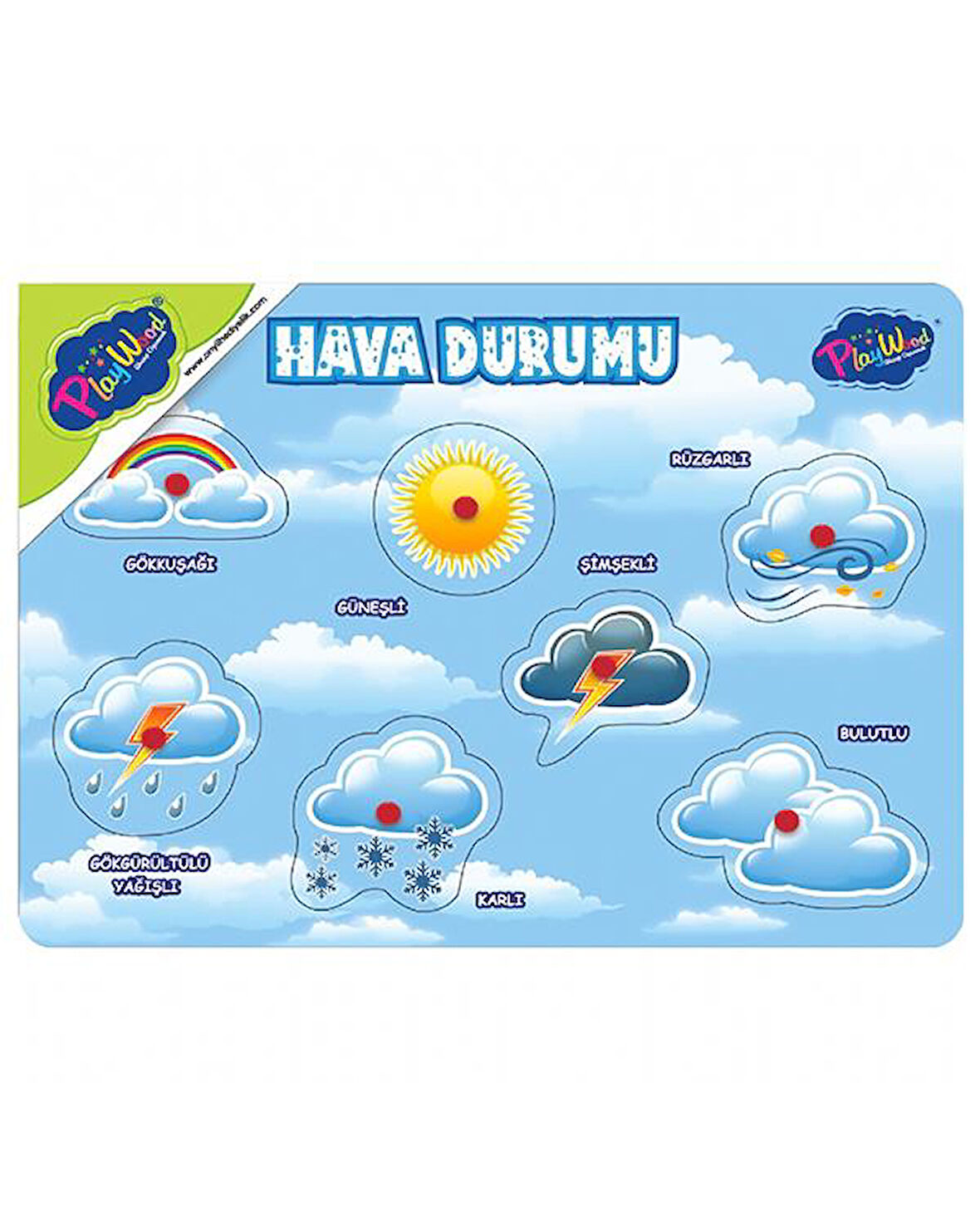 Playwood Ahşap Tutmalı Puzzle Hava Durumu ONY284
