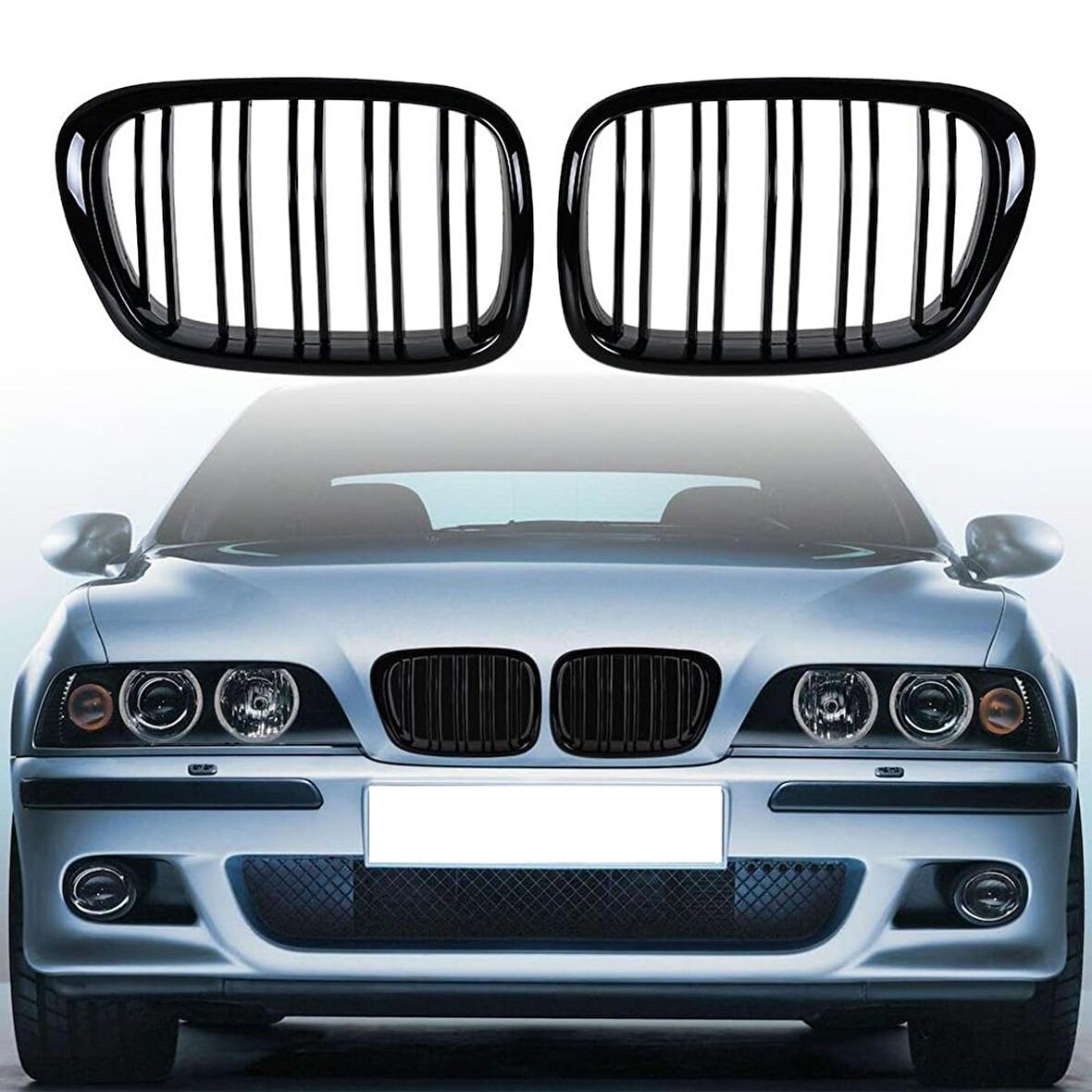 S-Dizayn Bmw 5 Serisi E39 Ön Panjur Böbrek Parlak Siyah Piano Black M5 Model 1996-2003