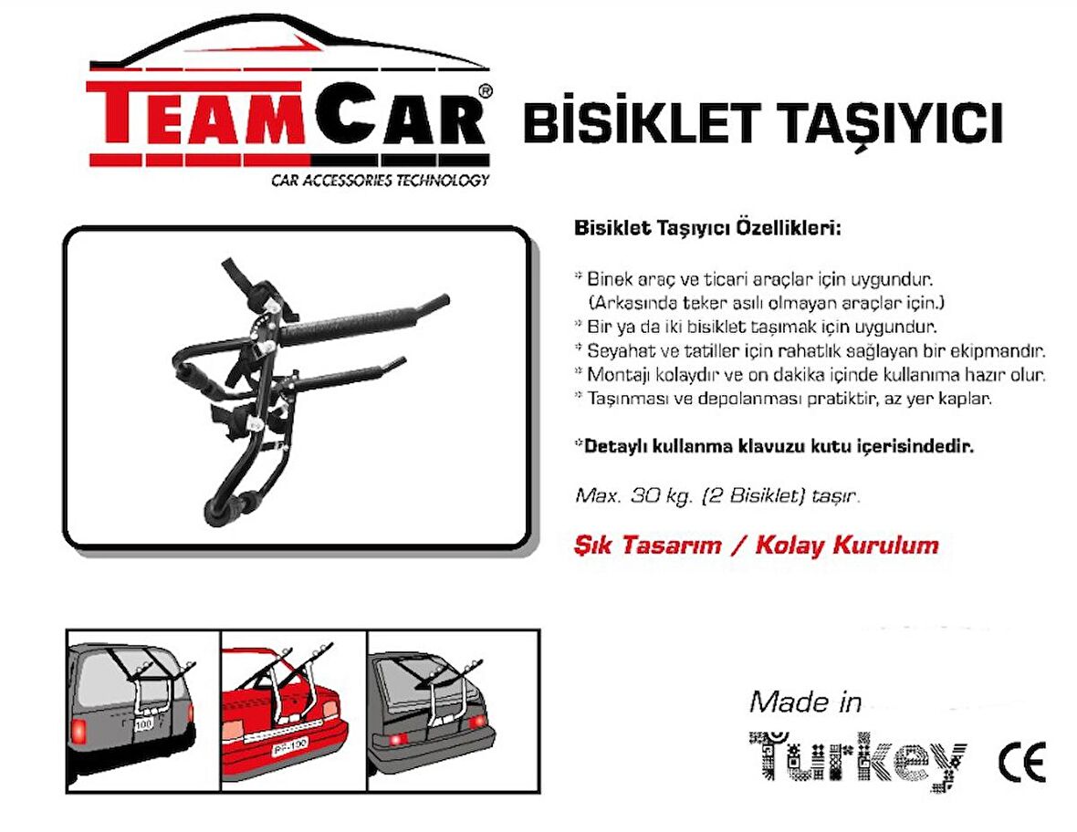 Bisiklet Taşıyıcı Bagajı 2 Bisiklet Kapasiteli