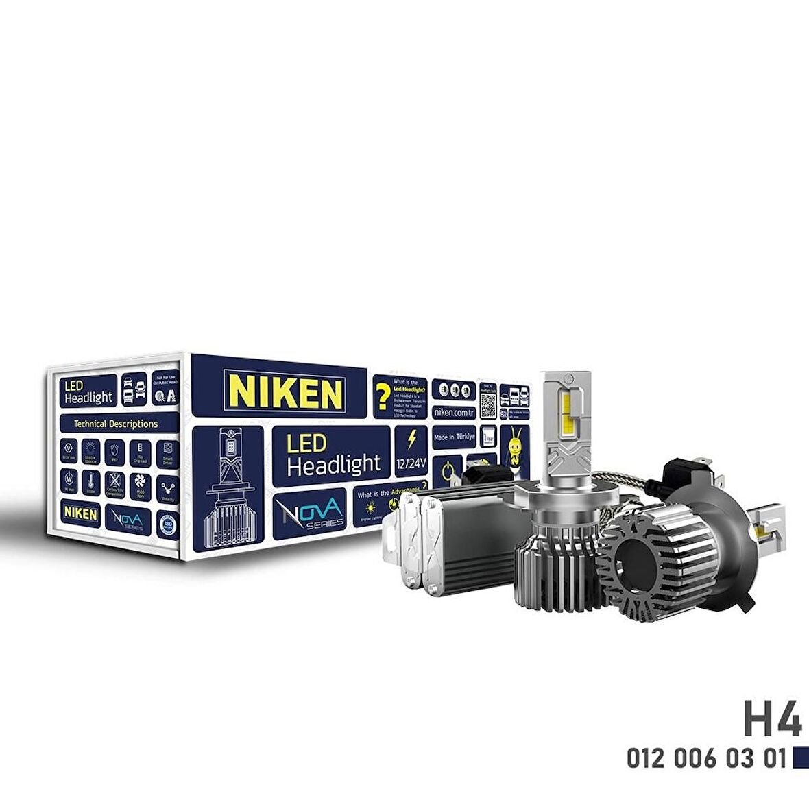 Niken Led Xenon Nova Serisi H4 (90W)