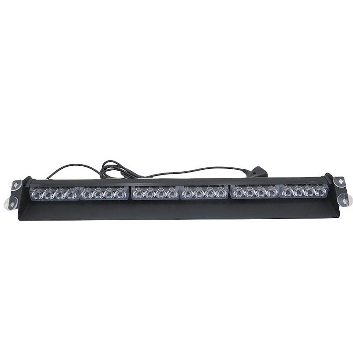 Çakar lamba 70cm 12-30v vantuzlu 24 ledli kırmızı-mavi / LAPA541