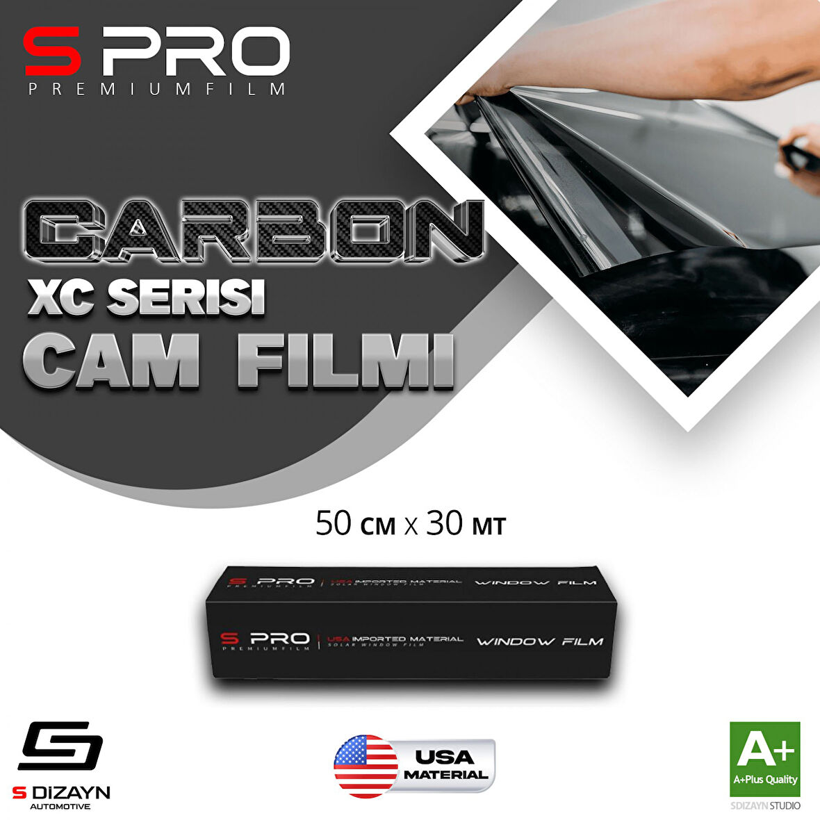 S Pro Cam Filmi Nano Carbon XC Serisi 2PLY %05 50cm/30mt