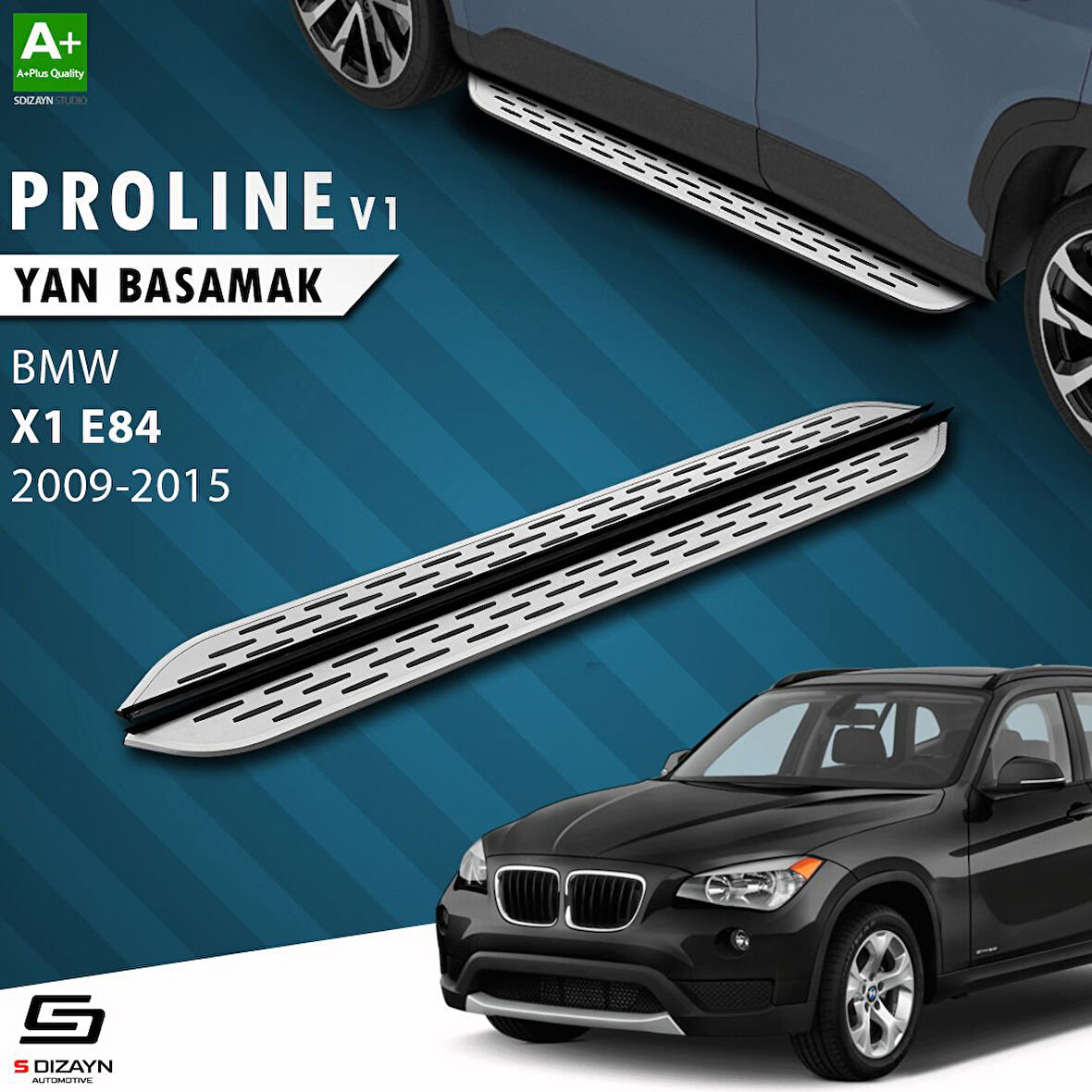 S-Dizayn Bmw X1 E84 OEM Still Pro V1 Aluminyum Yan Basamak 183 Cm 2009-2015