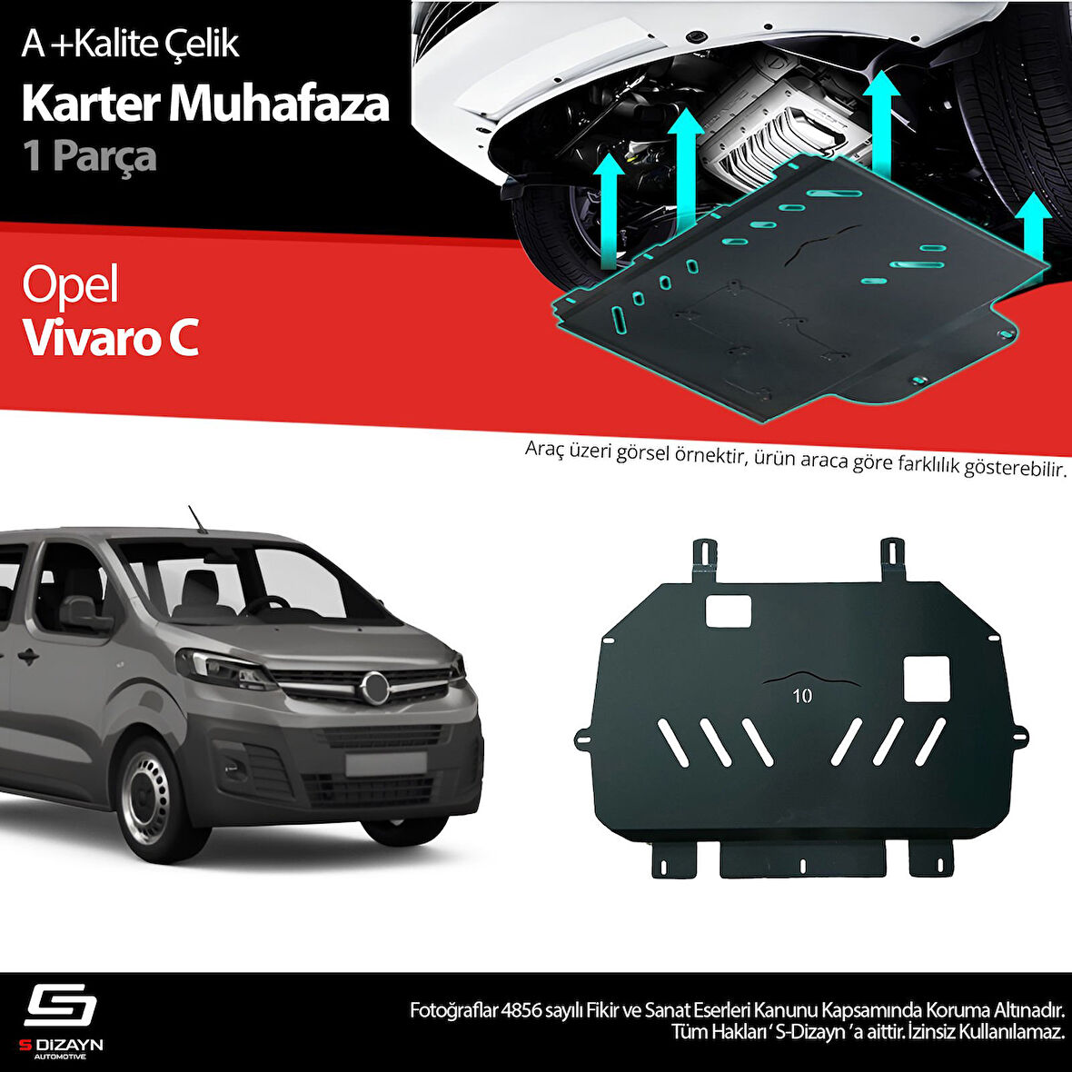 S-Dizayn Opel Vivaro Çelik Karter Muhafaza 2019 Üzeri A+ Kalite