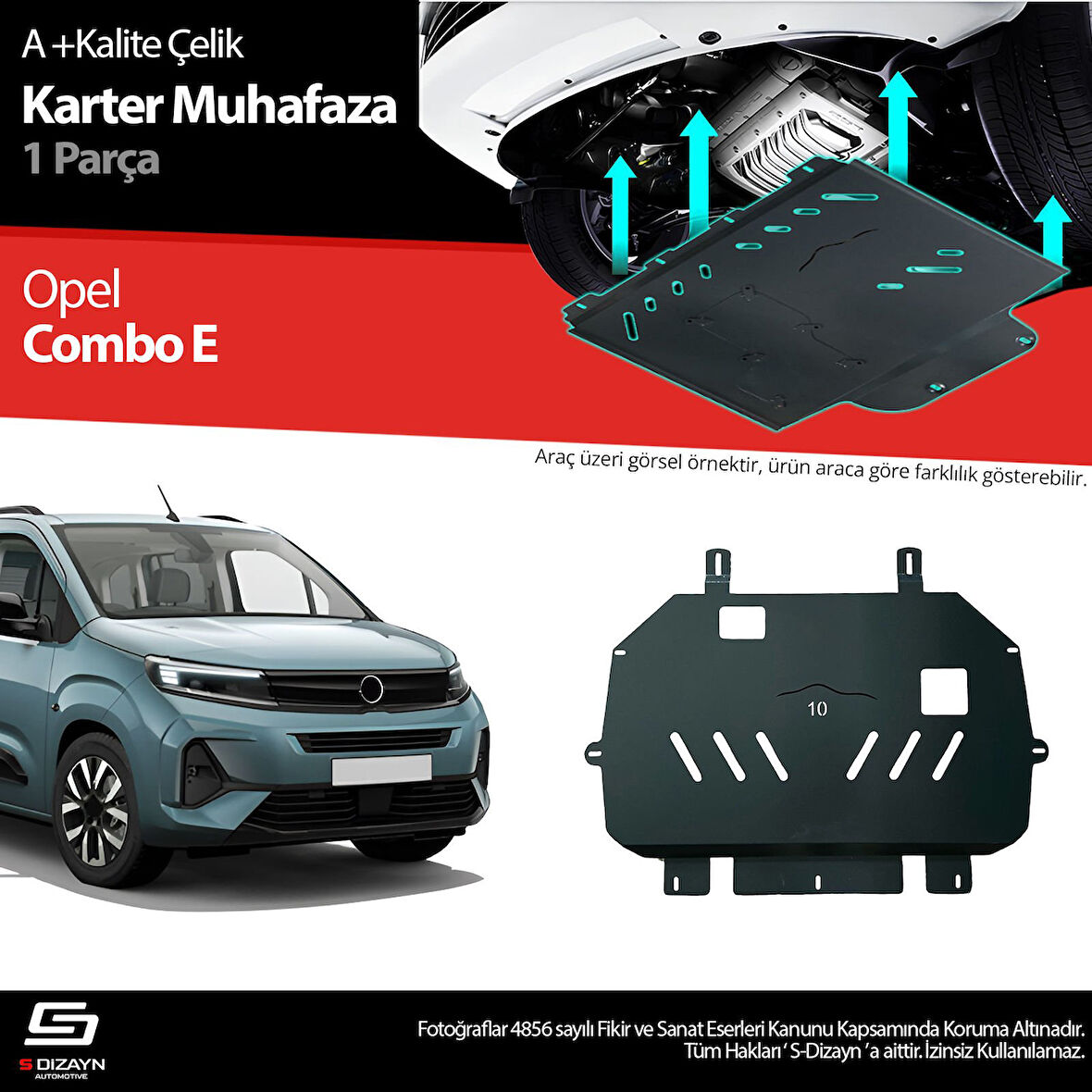 S-Dizayn Opel Combo Çelik Karter Muhafaza 2023 Üzeri A+ Kalite