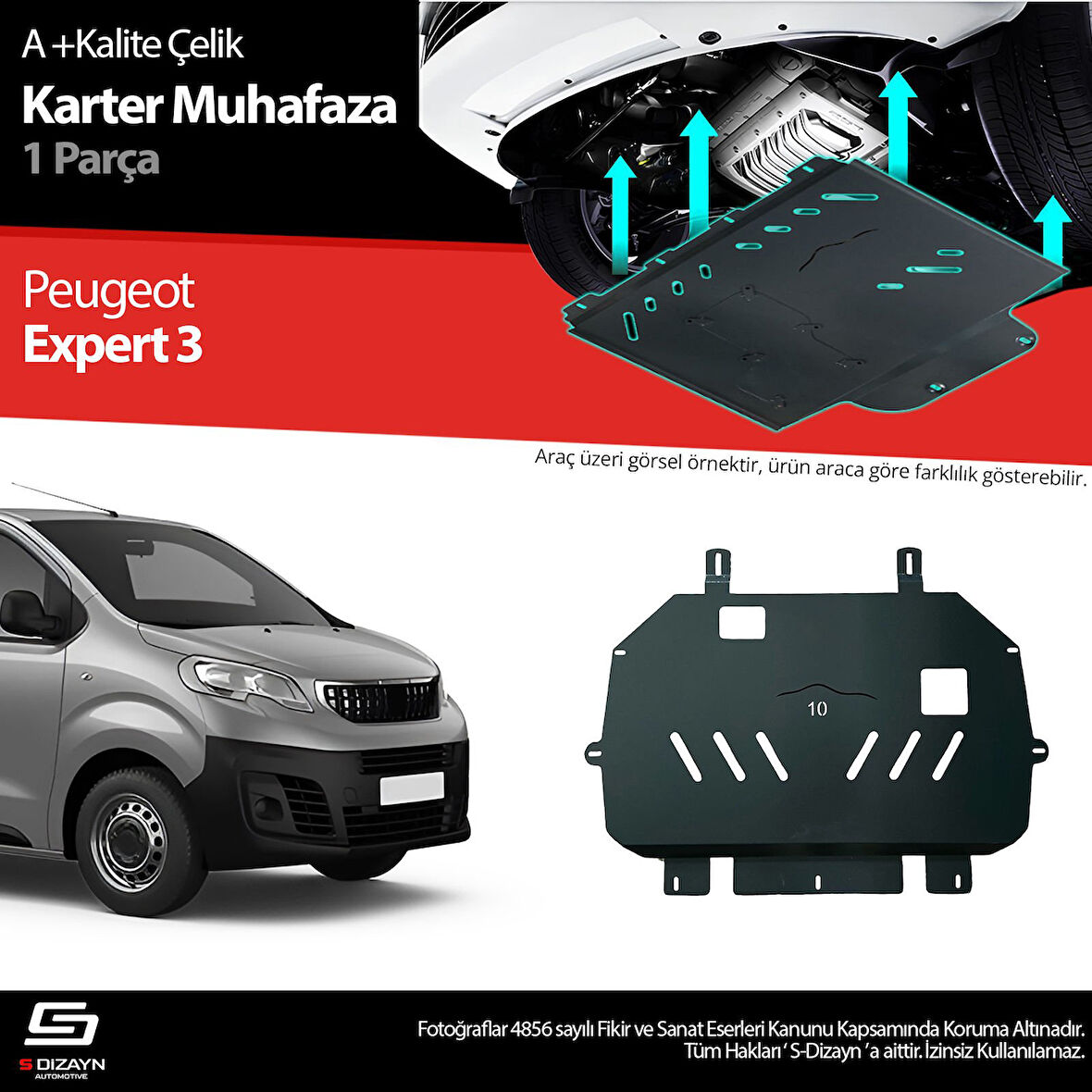 S-Dizayn Peugeot Expert Çelik Karter Muhafaza 2016 Üzeri A+ Kalite