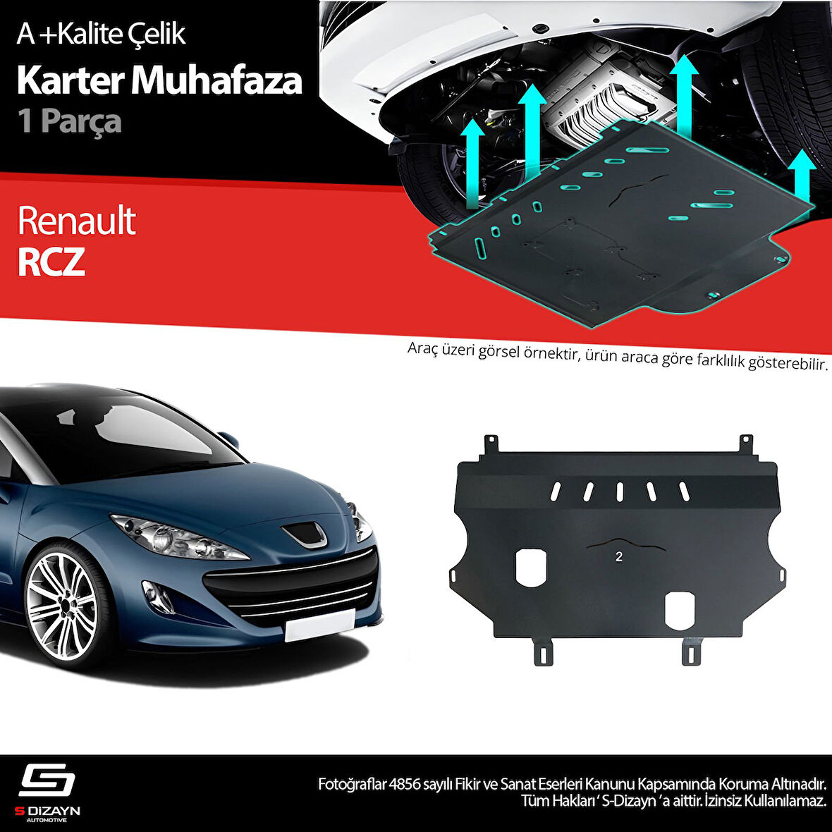 S-Dizayn Peugeot RCZ Çelik Karter Muhafaza 2010-2013 A+ Kalite