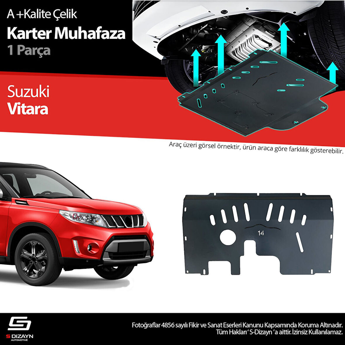 S-Dizayn Suzuki Vitara Çelik Karter Muhafaza 2019 Üzeri A+ Kalite