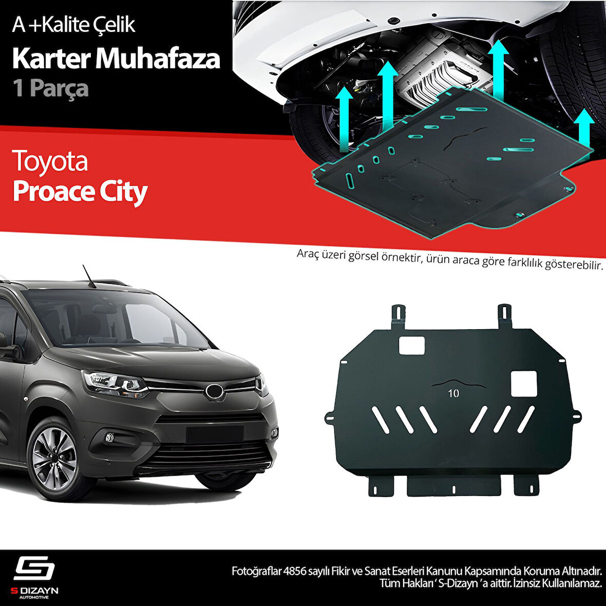 S-Dizayn Toyota Proace City Çelik Karter Muhafaza 2018 Üzeri A+ Kalite