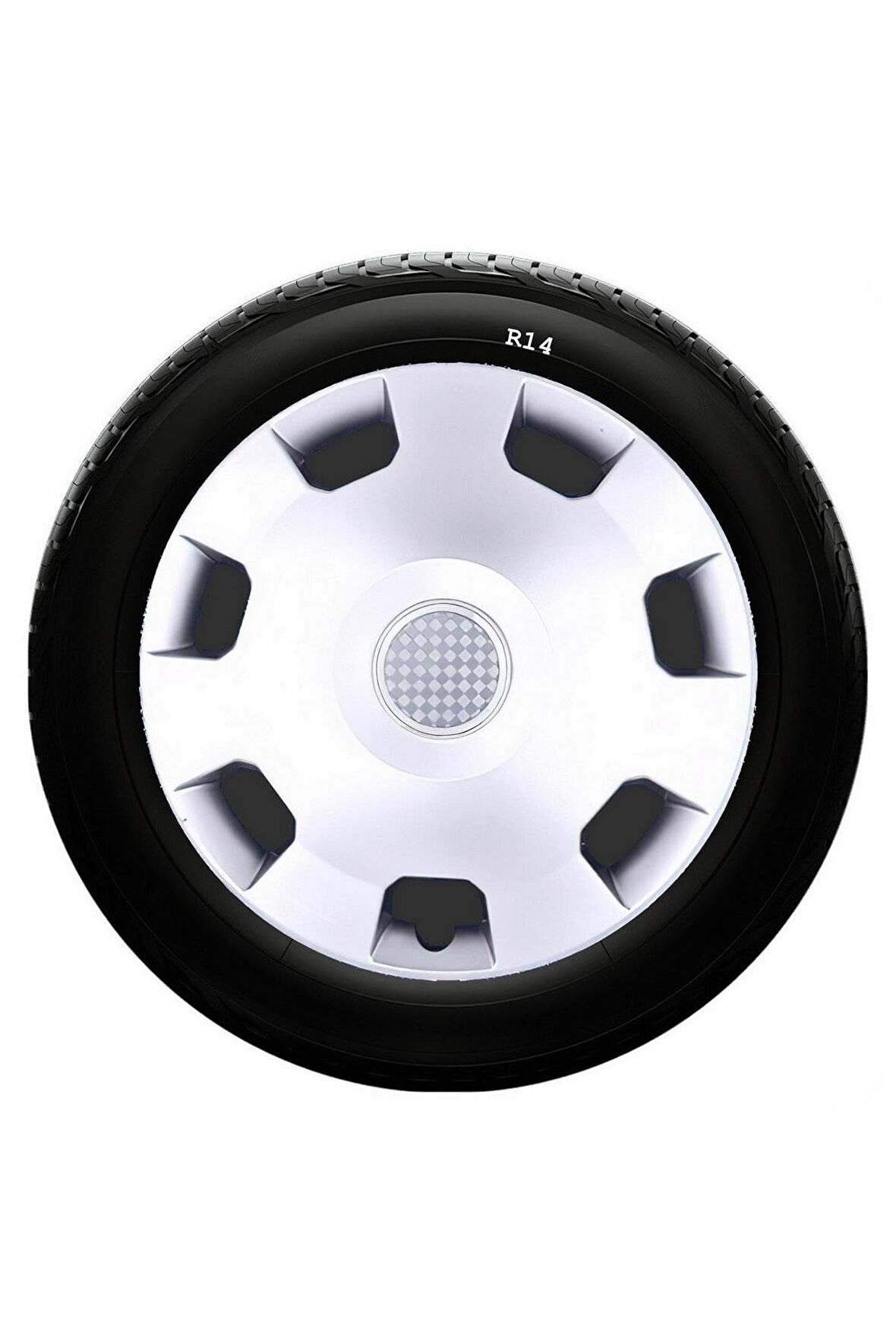 Peugeot Uyumlu 14 Inc Kırılmaz SKS Jant Kapağı 1 Takım 4 Adet No:207