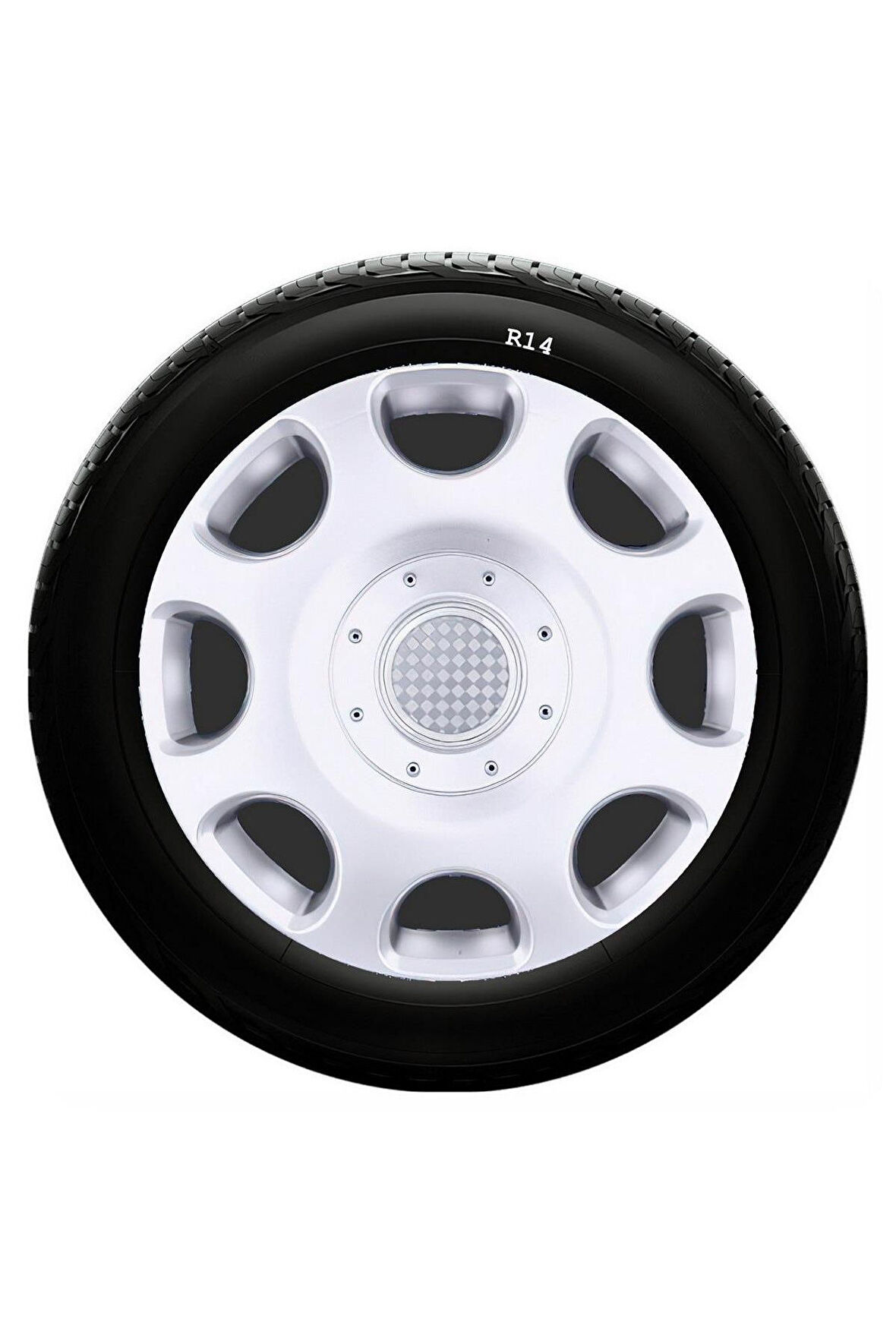 Fiat Uyumlu 14 Inc Kırılmaz SKS Jant Kapağı 1 Takım 4 Adet No:208