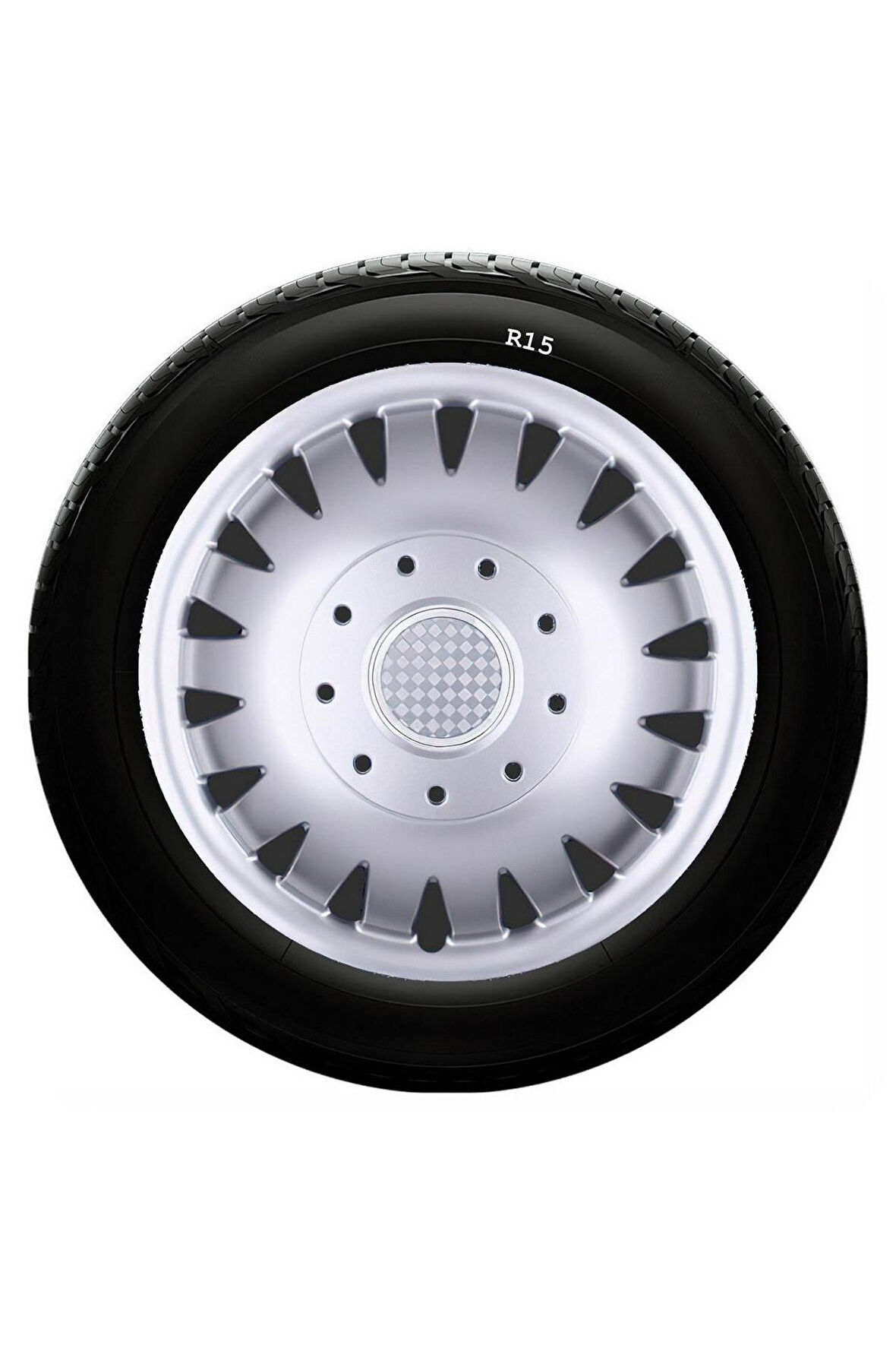 Citroen Uyumlu 15 Inc Kırılmaz SKS Jant Kapağı 1 Takım 4 Adet No:320