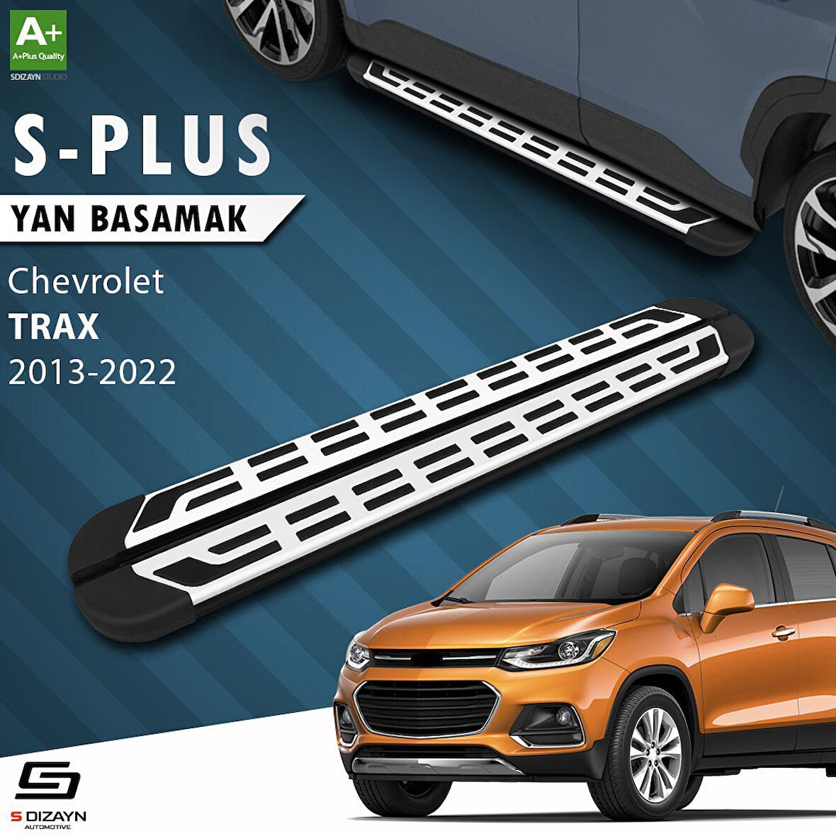 S-Dizayn Chevrolet Trax S-Plus Gri Yan Basamak 163 Cm 2013-2022