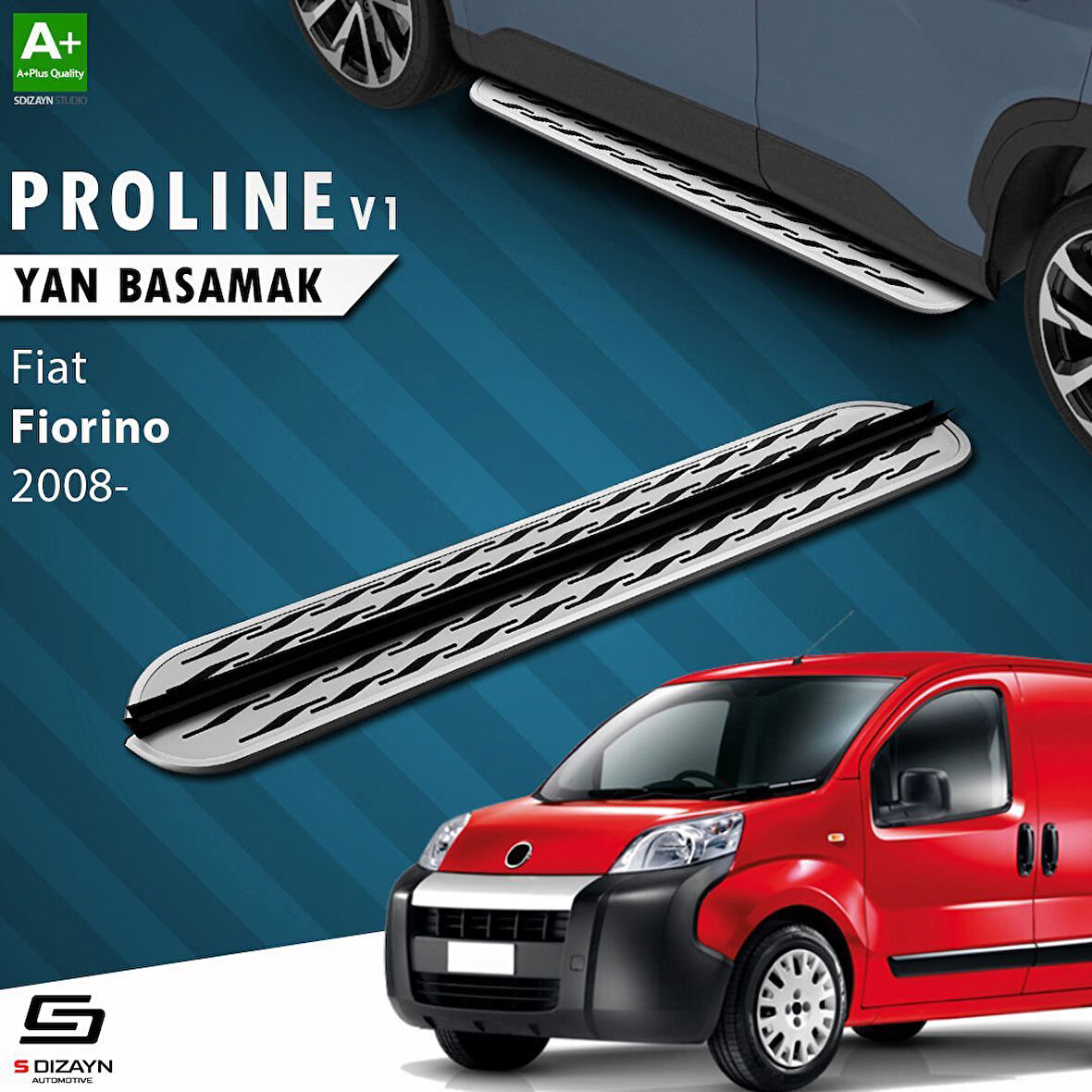 S-Dizayn Fiat Fiorino OEM Still Pro V2 Aluminyum Yan Basamak 173 Cm 2008 Üzeri