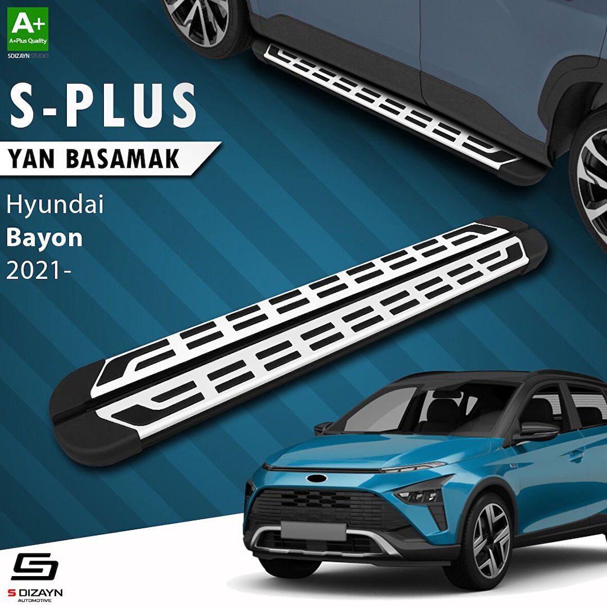 S-Dizayn Hyundai Bayon S-Plus Gri Yan Basamak 173 Cm 2021-2024
