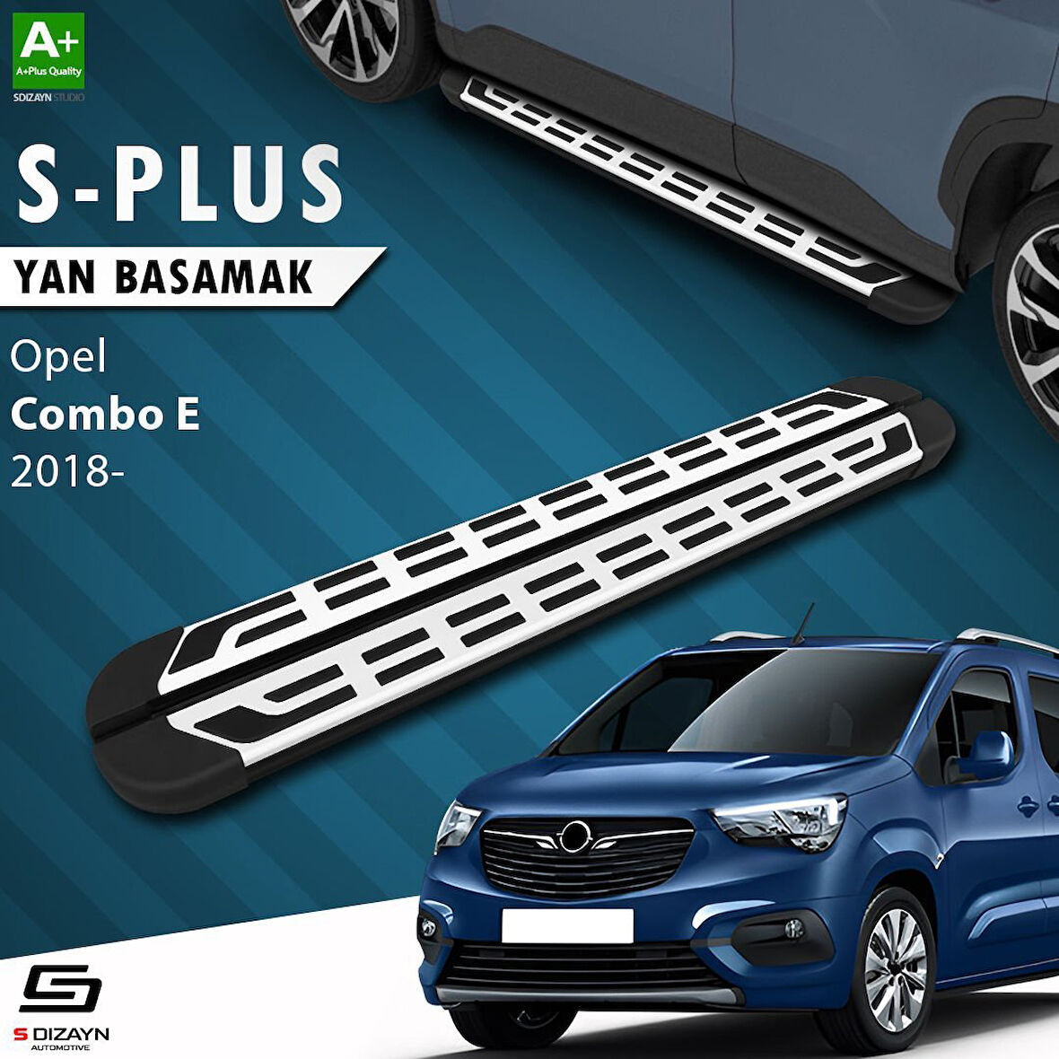 S-Dizayn Opel Combo E S-Plus Gri Yan Basamak 203 Cm 2018 Üzeri