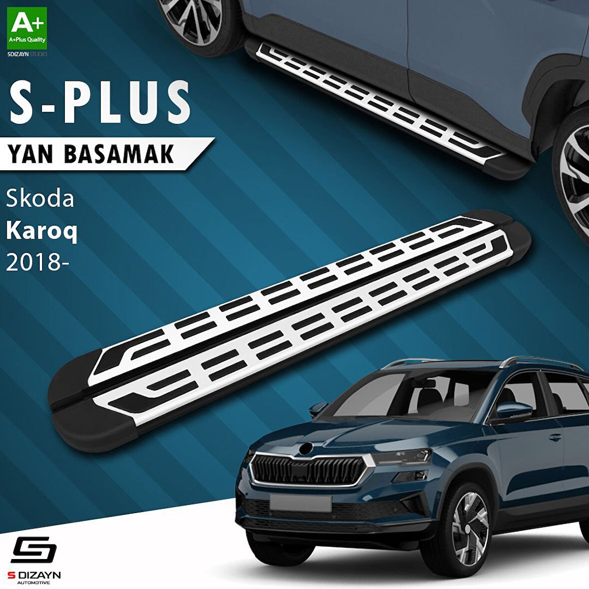 S-Dizayn Skoda Karoq S-Plus Gri Yan Basamak 173 Cm 2018 Üzeri