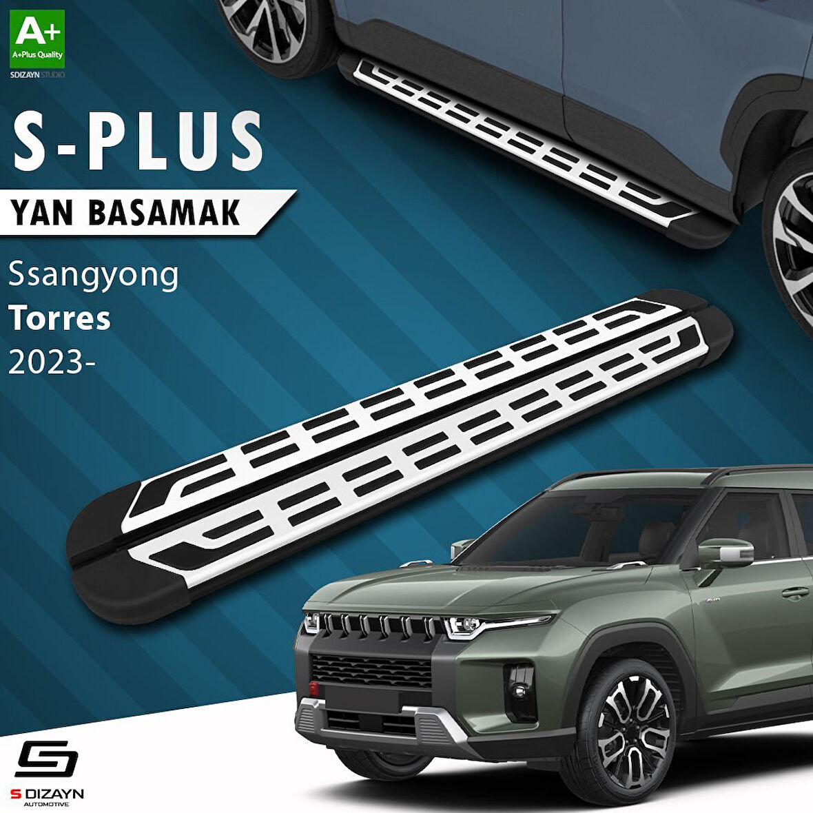 S-Dizayn Ssangyong Torres S-Plus Gri Yan Basamak 183 Cm 2023 Üzeri