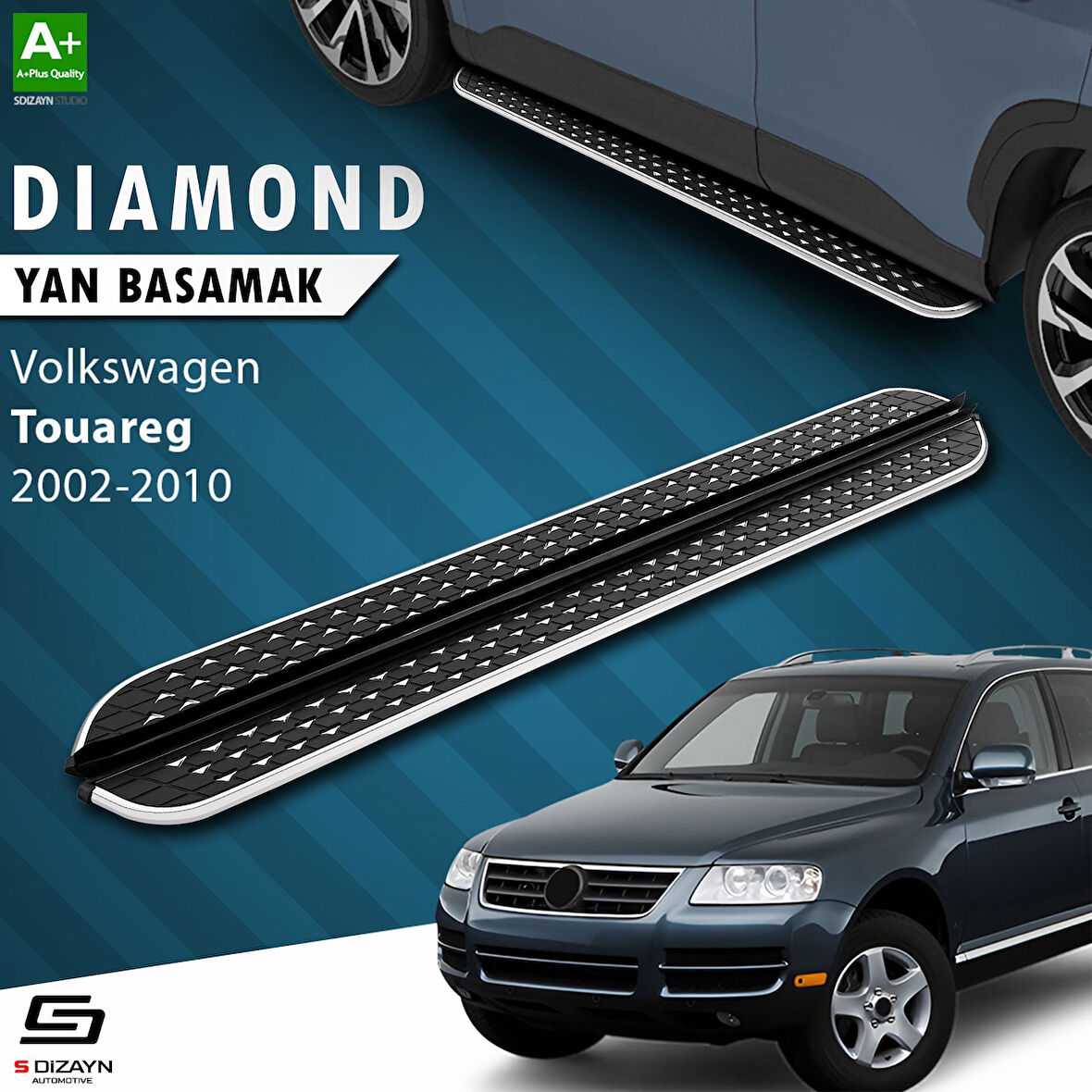 S-Dizayn VW Touareg Diamond Krom Yan Basamak 193 Cm 2002-2010