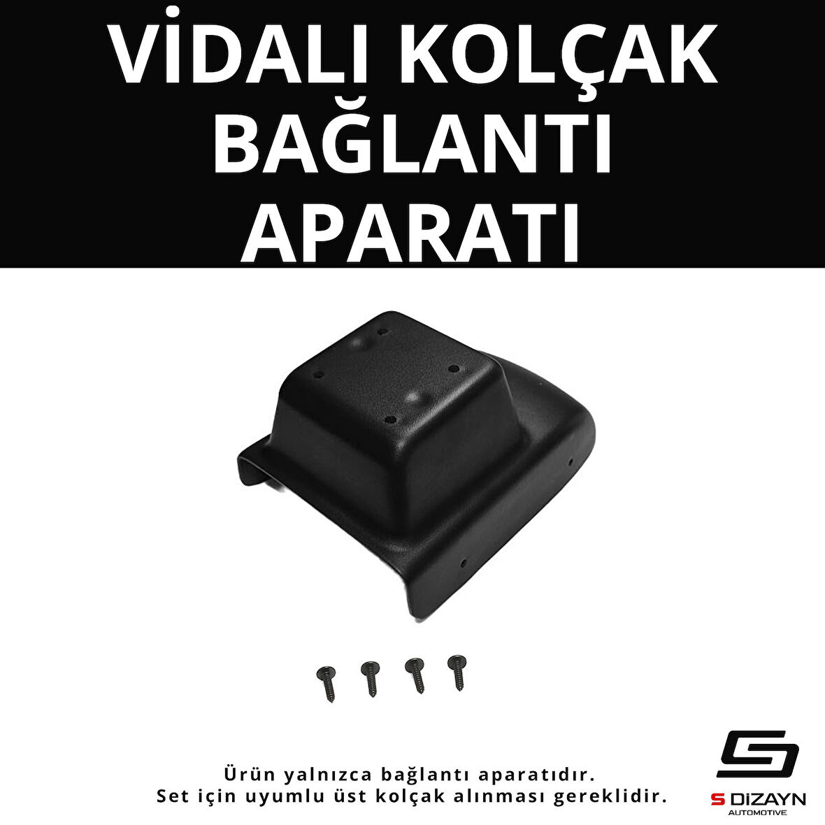S-Dizayn Dacia Duster 2 ABS Vidalı Kol Dayama Kolçak Alt Adaptör 2018-2023 A+Kalite