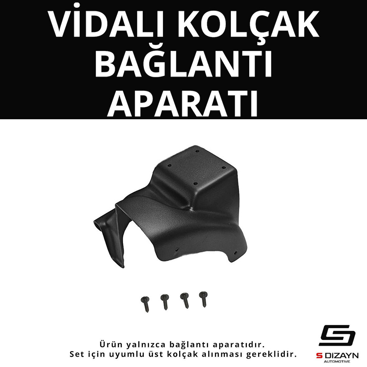 S-Dizayn Renault Fluence ABS Vidalı Kol Dayama Kolçak Alt Adaptör 2010-2016 A+Kalite
