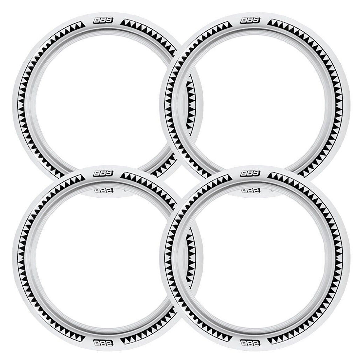 Alfa Romeo Uyumlu 15 Jant B-B-S Testere Lastik Yanağı Beyaz Renk 1 Takım 4 Adet