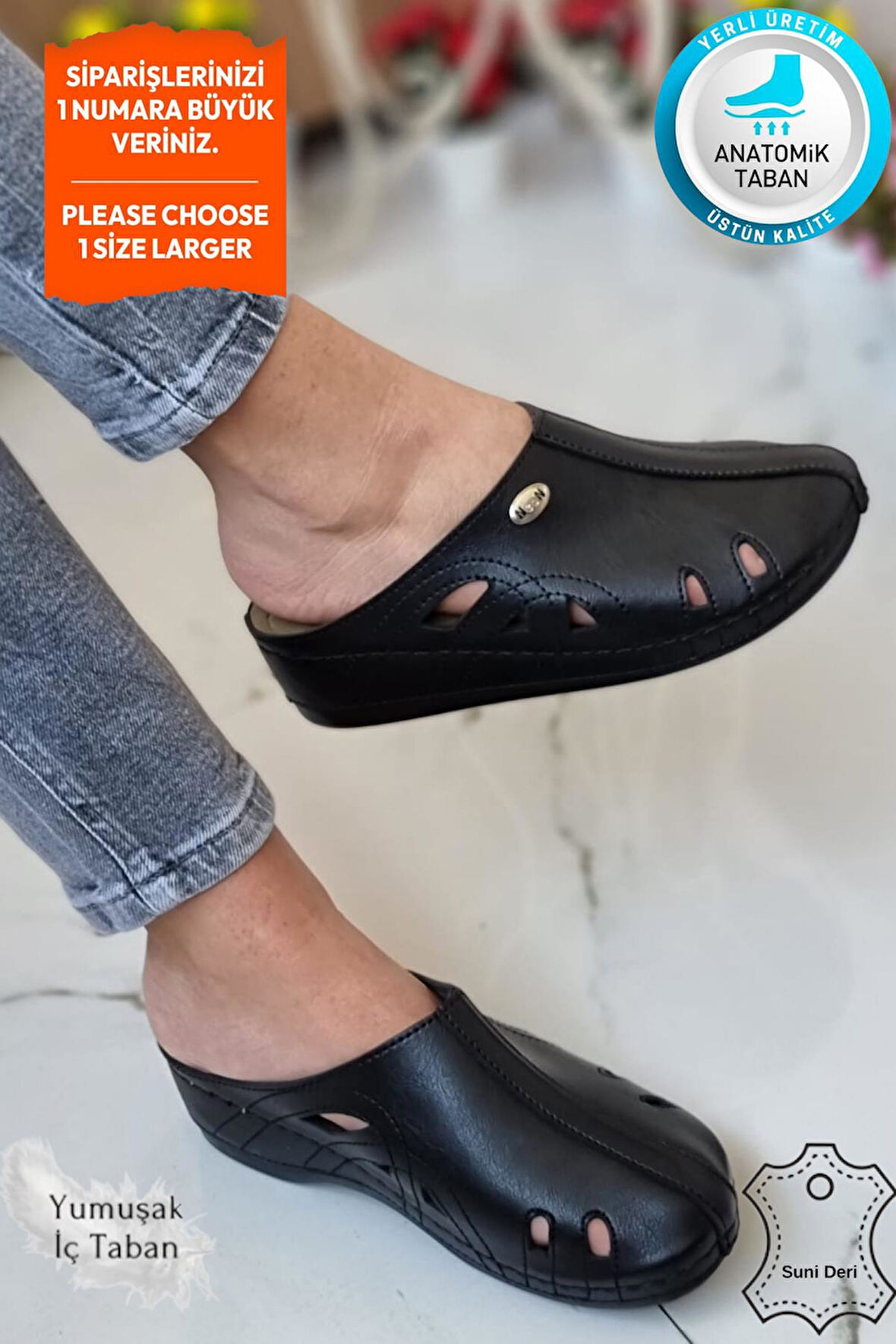 Lisa Kadın Sabo Medikal Doktor Hemşire Hastane Tam Ortopedik Önü Kapalı Ev Dışarı Terlik