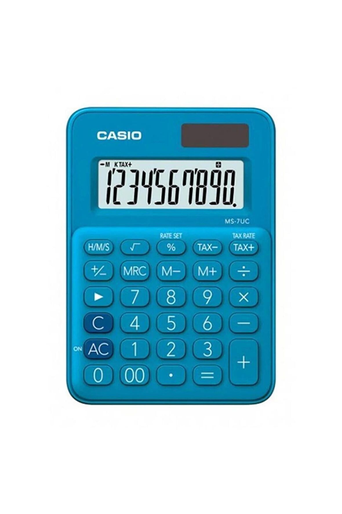Casio Ms-7uc 10 Hane Mavi Masaüstü Hesap Makinesi