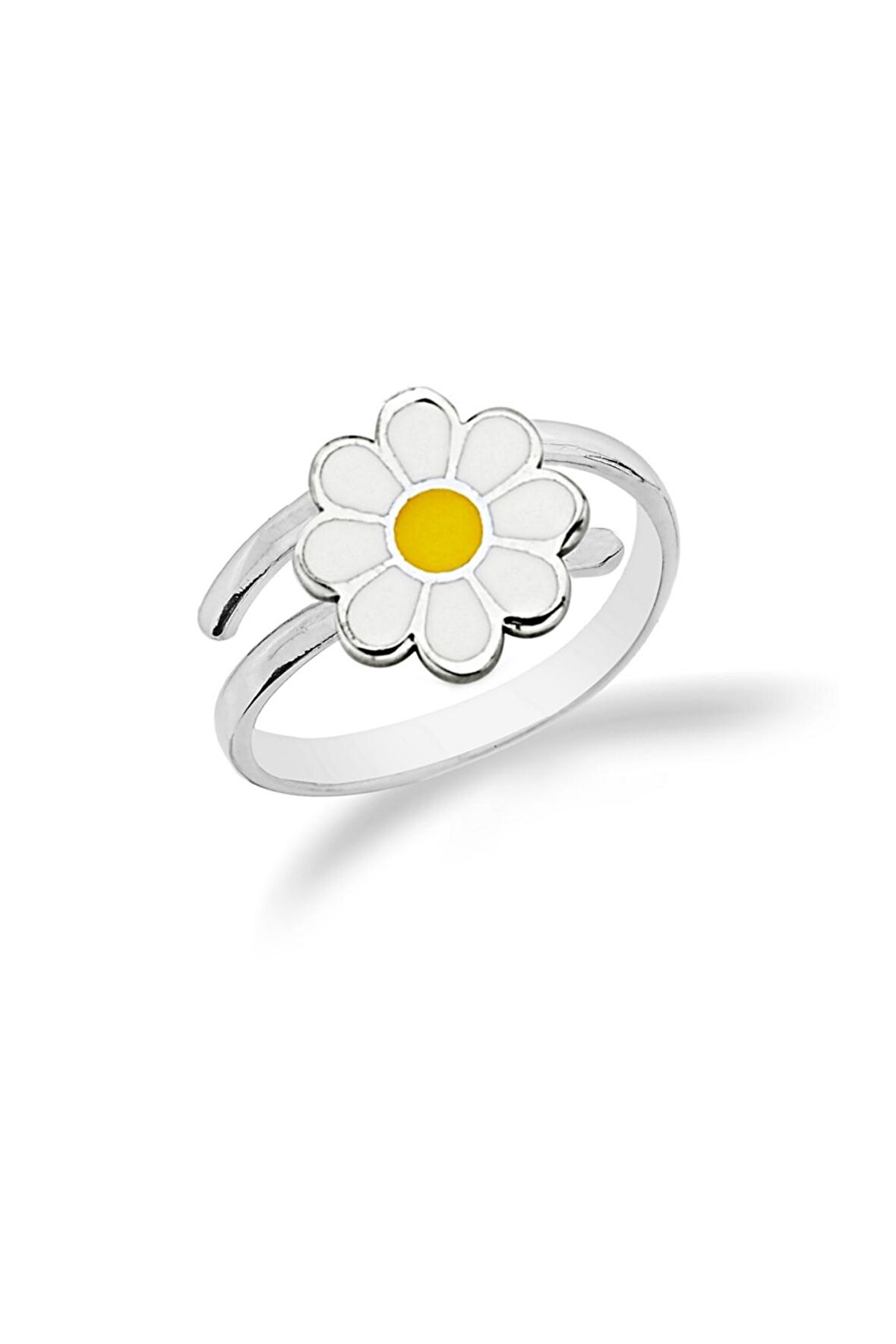 925 Ayar Gümüş Papatya Yüzük - 34010902